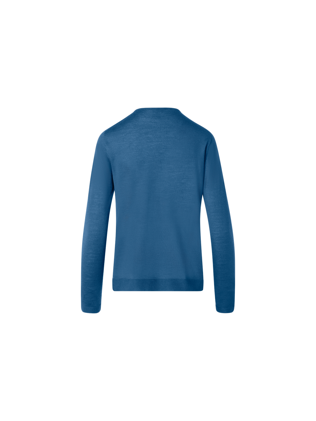 Designer Seamless Crew Neck Sweater in Cashmere Silk - blue