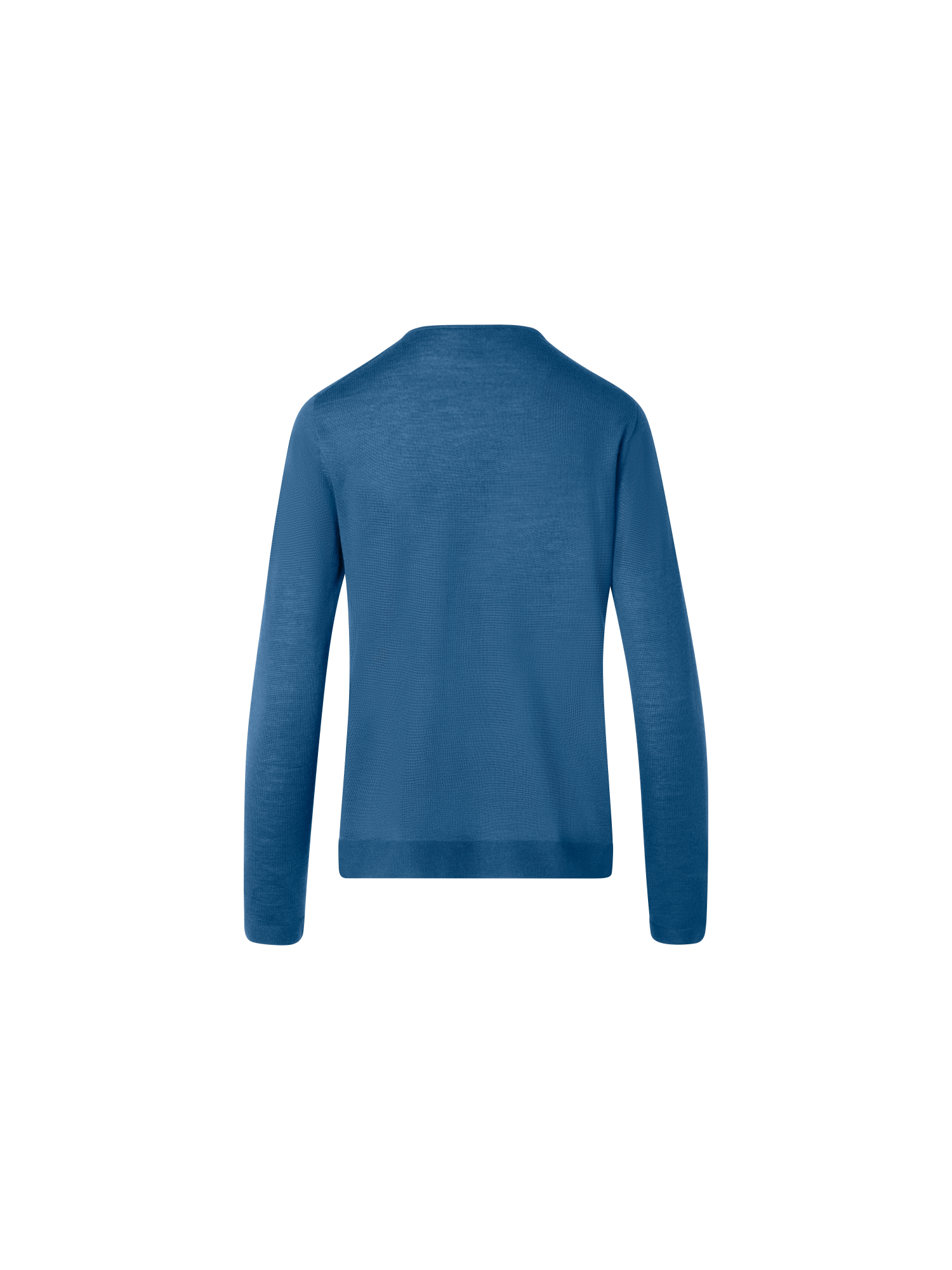 Designer Seamless Crew Neck Sweater in Cashmere Silk - blue