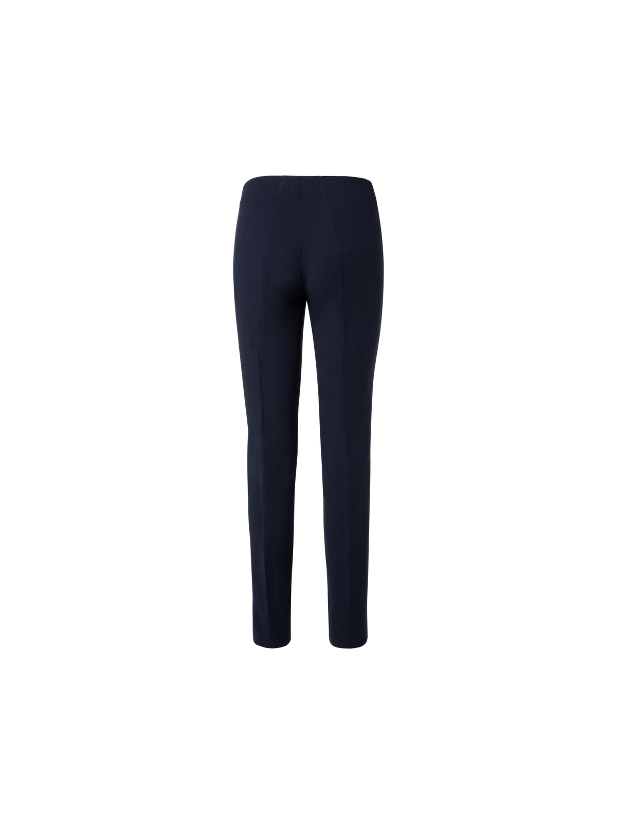 Designer Slim Wool Double-Face Pants - navy - blue
