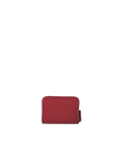 Designer Small Zip Wallet - wine - red