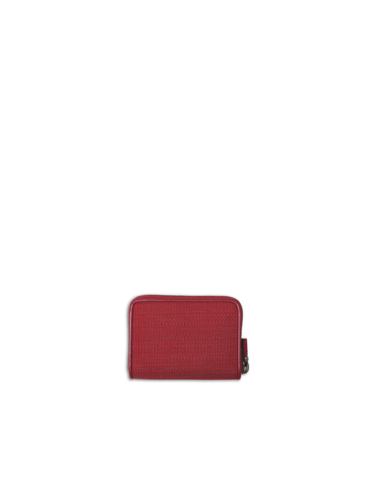 Designer Small Zip Wallet - wine - red