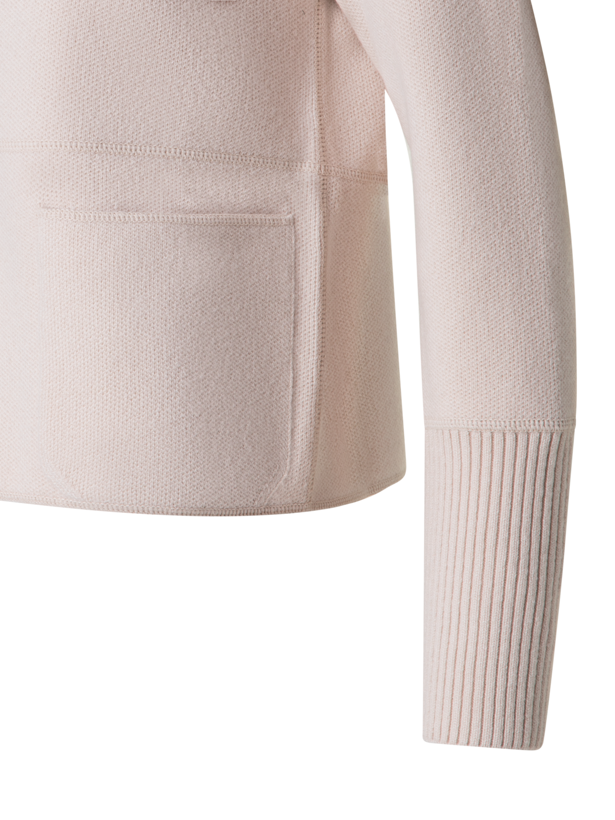 Designer Stand Up Collar Cardigan in Cashmere - neutral - pastel - beige