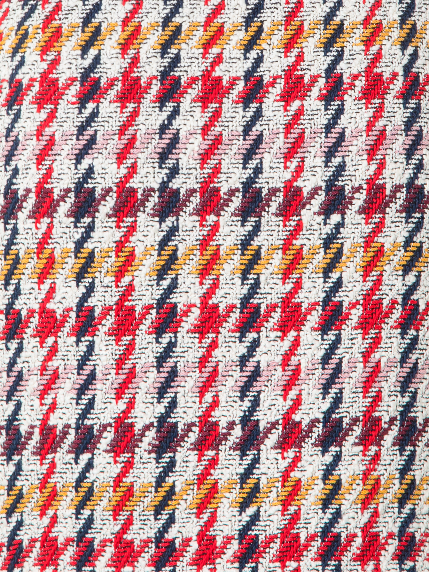 Designer Mini Tweed Skirt in Checked Cotton-Blend - multicolor - red