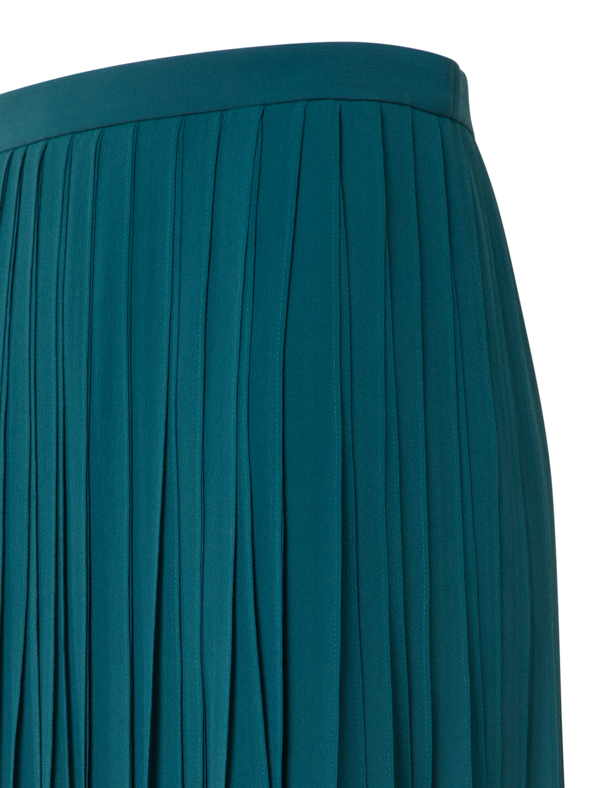 Designer Maxi Silk Skirt with Flowing Ribbons - green