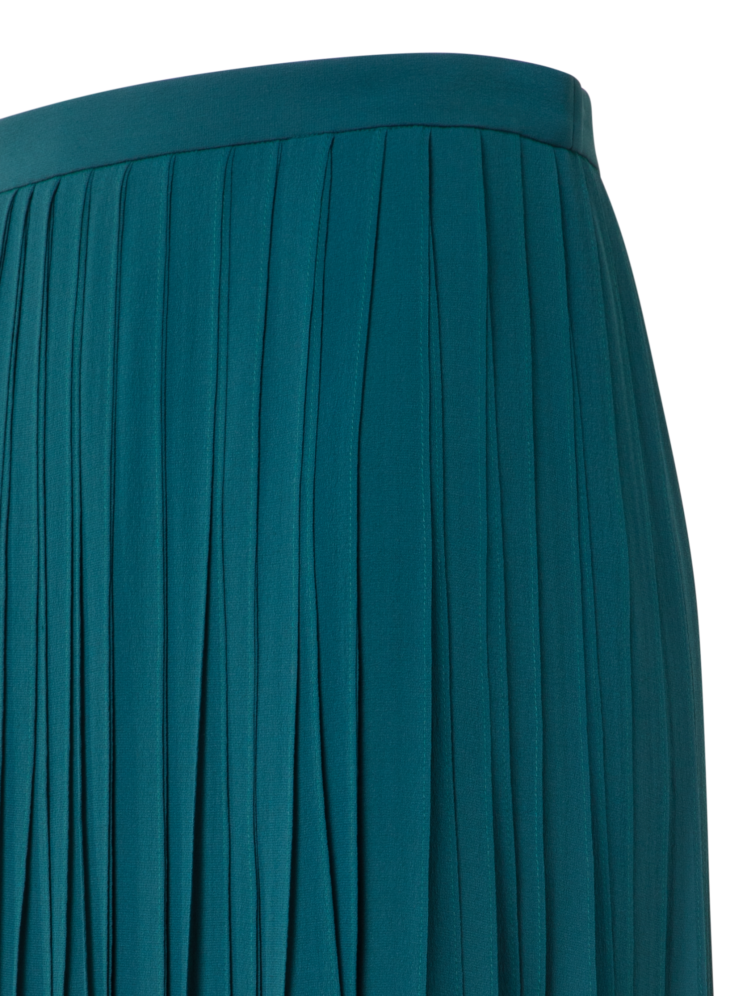 Designer Maxi Silk Skirt with Flowing Ribbons - green