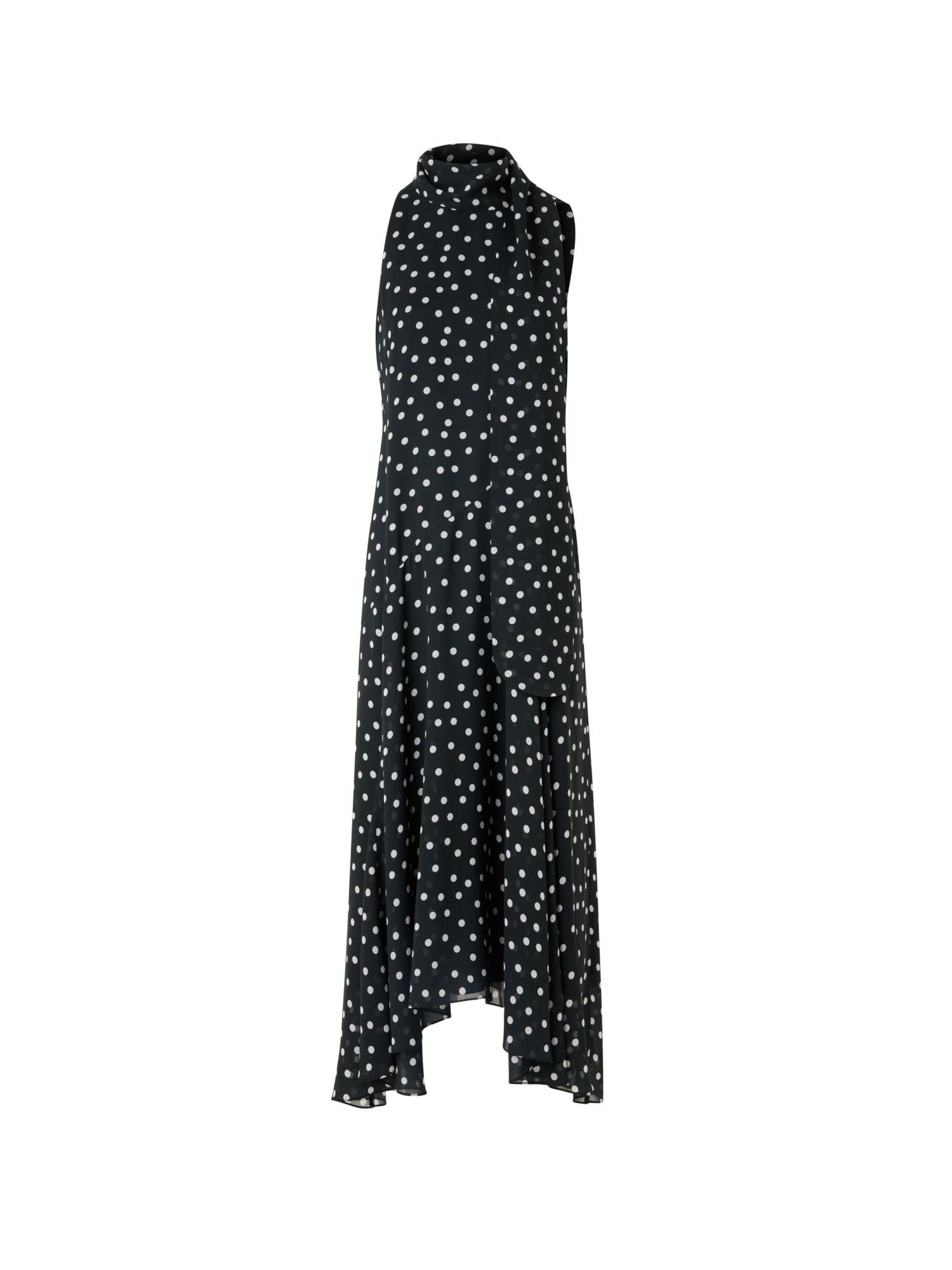 Designer Sleeveless Viscose Georgette Midi Dress - multicolor