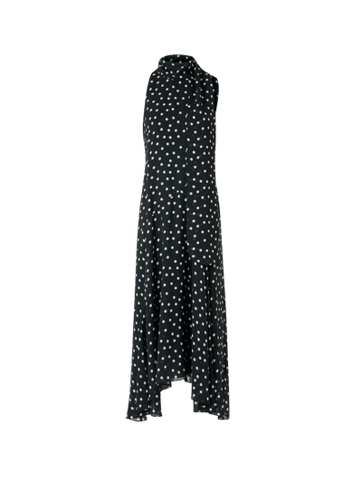 Designer Sleeveless Viscose Georgette Midi Dress - multicolor
