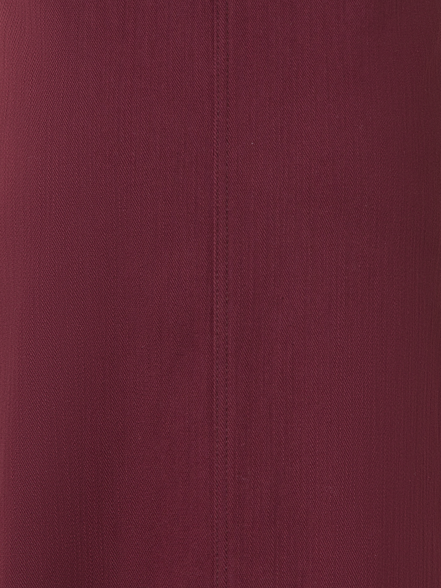 Designer Cotton Denim Pencil Skirt with Fringes - red - purple