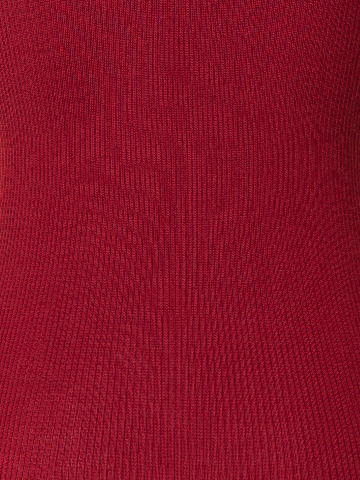 Designer Fine Rib Cashmere Silk Mock Neck Sweater - red