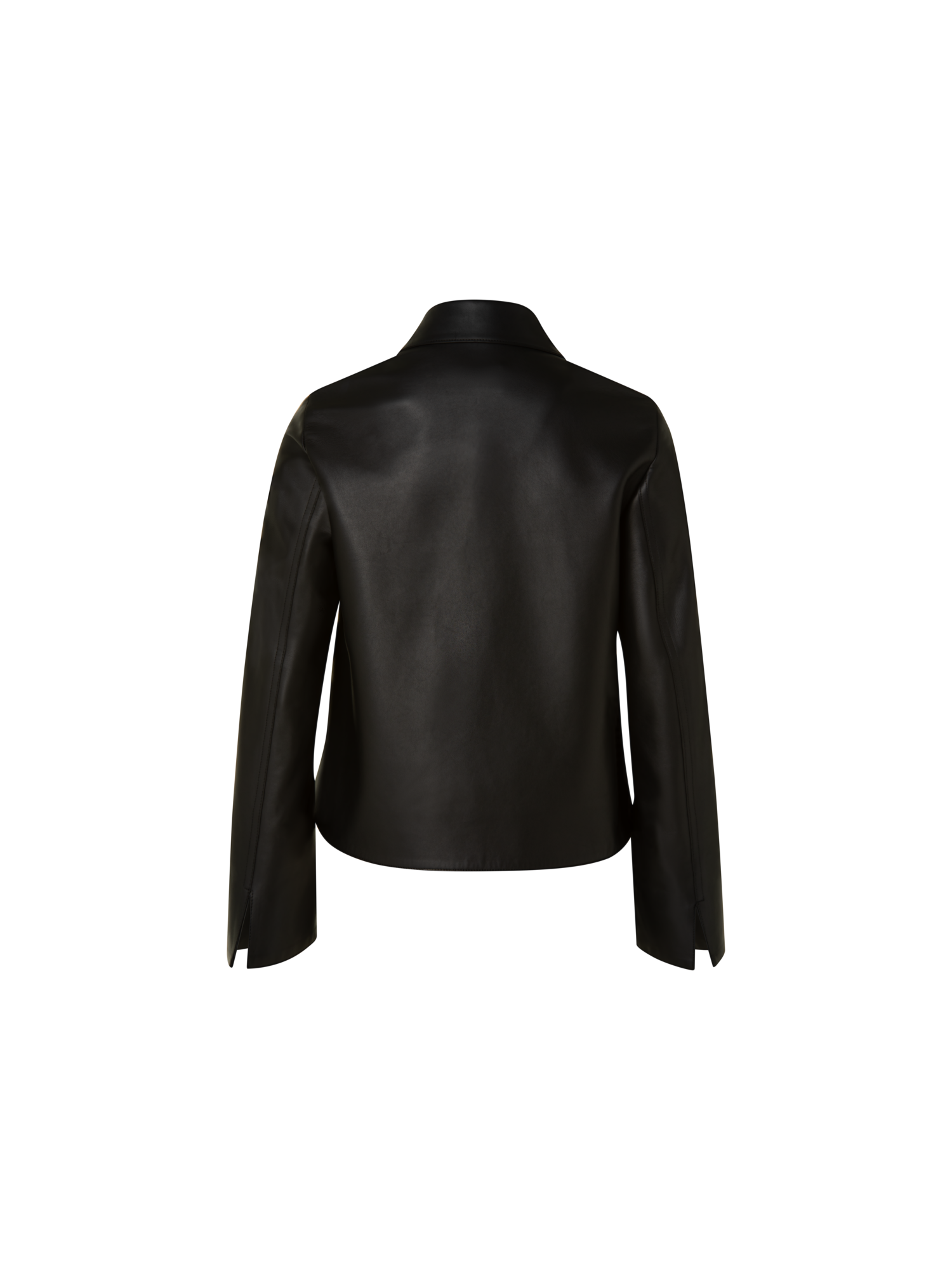 Designer Lamb Leather Collared Jacket