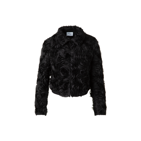 Short Jacket with 3D Carnation Embroidery