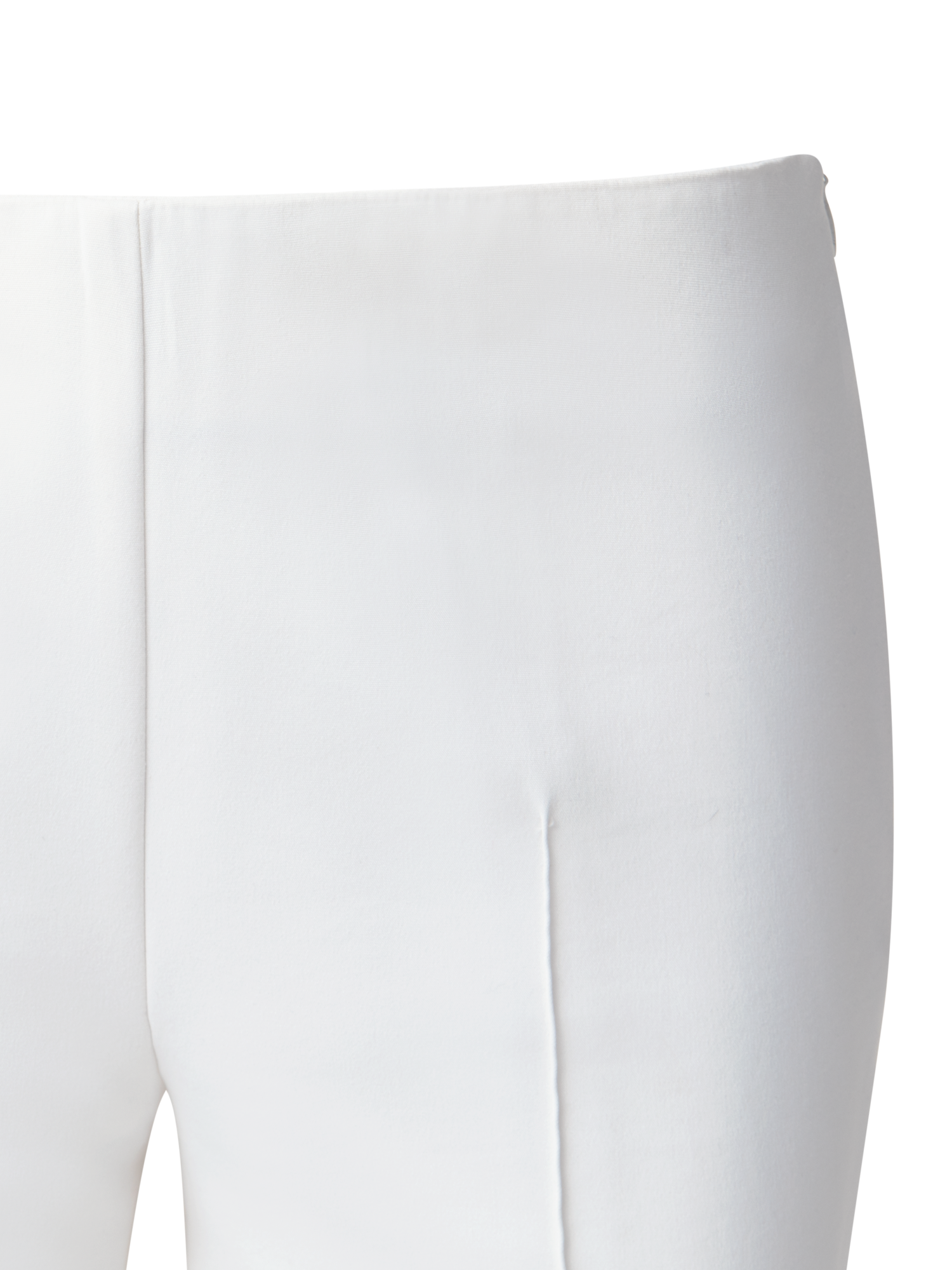 Designer Slim Cotton Techno Stretch Pants - ecru - white