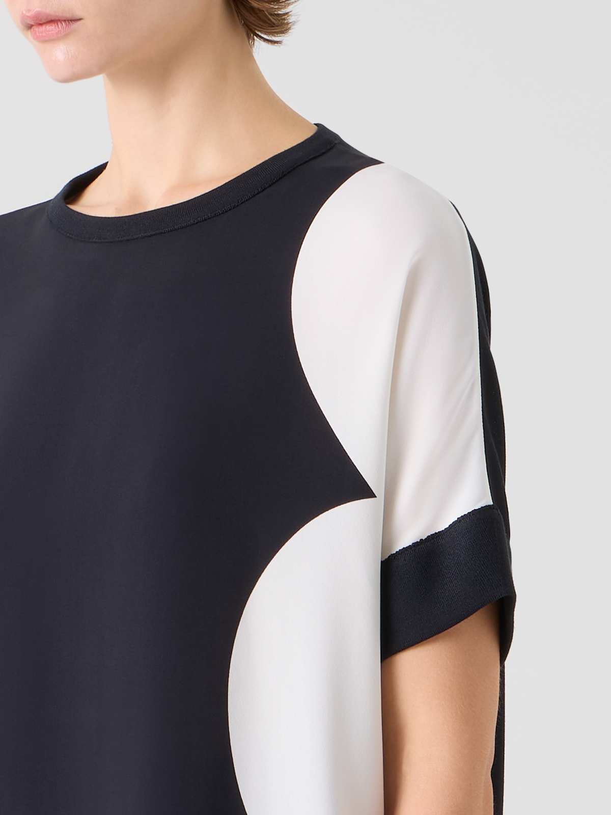 Designer Oversized Silk Sweater with Cloud Print - multicolor #editorial