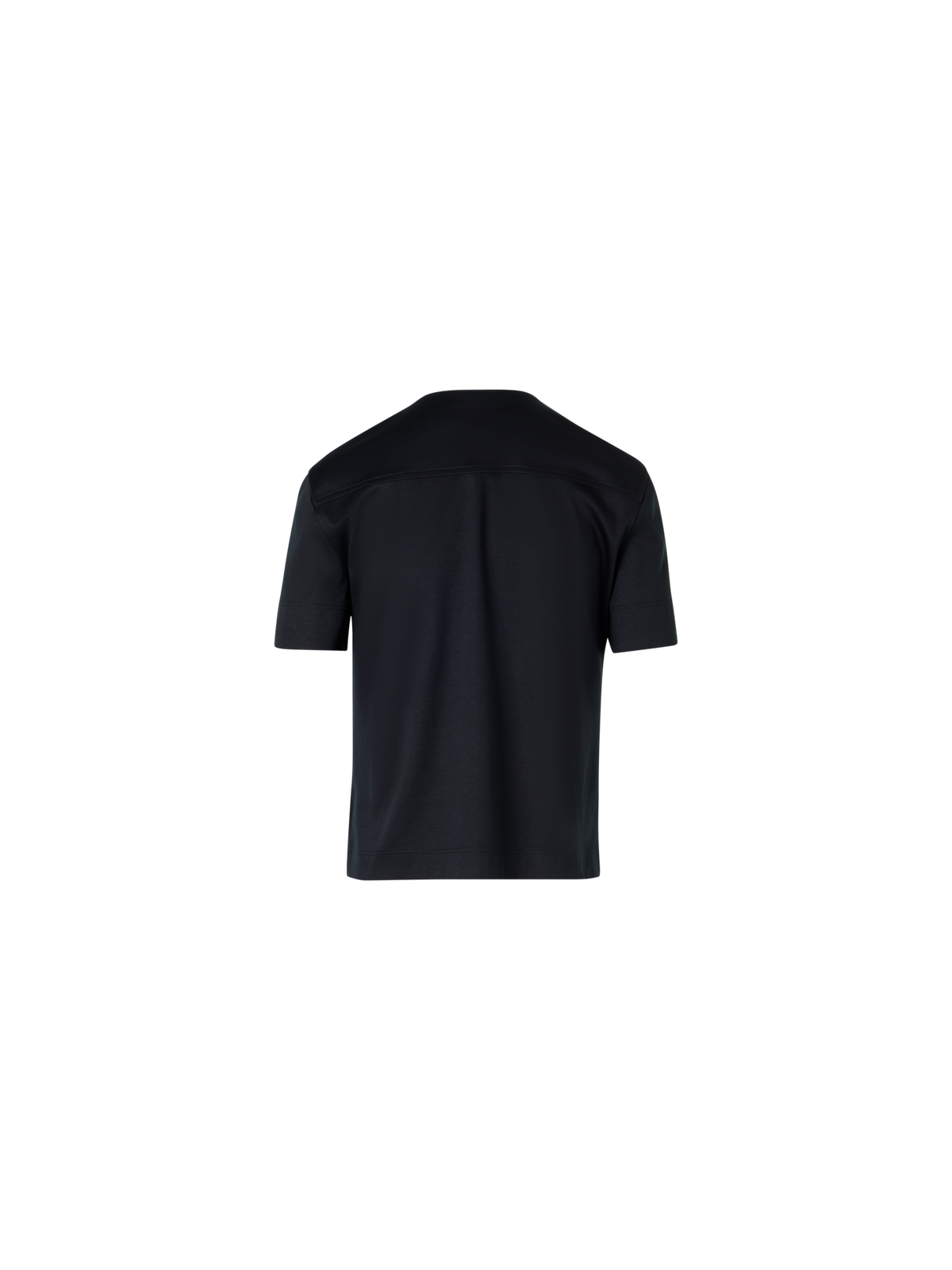 Designer Short-Sleeve Cotton Jersey Blouse - black