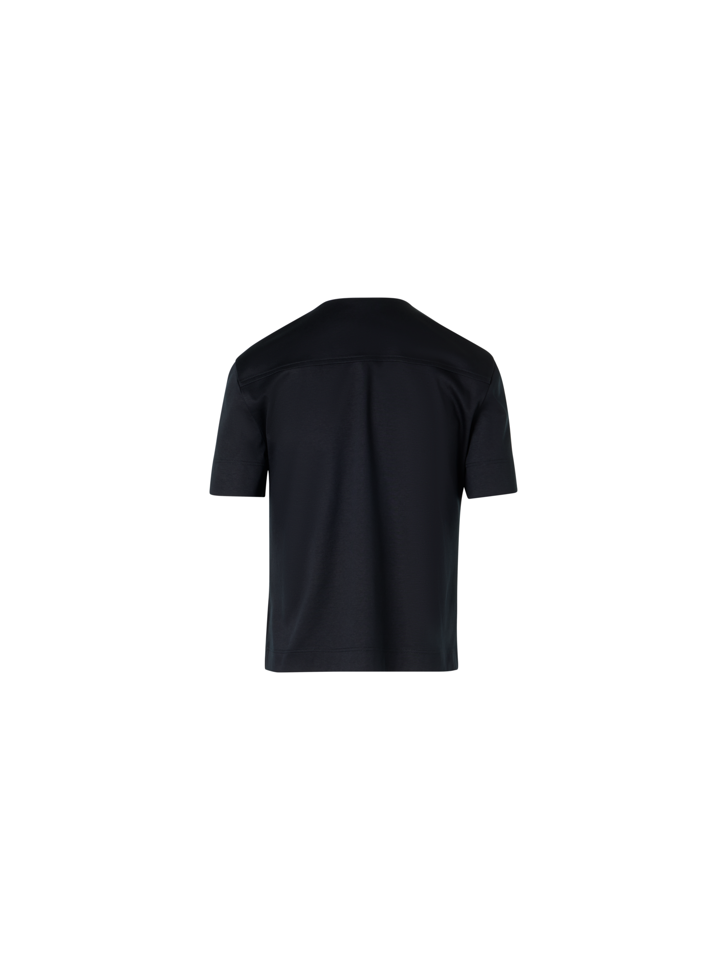 Designer Short-Sleeve Cotton Jersey Blouse - black
