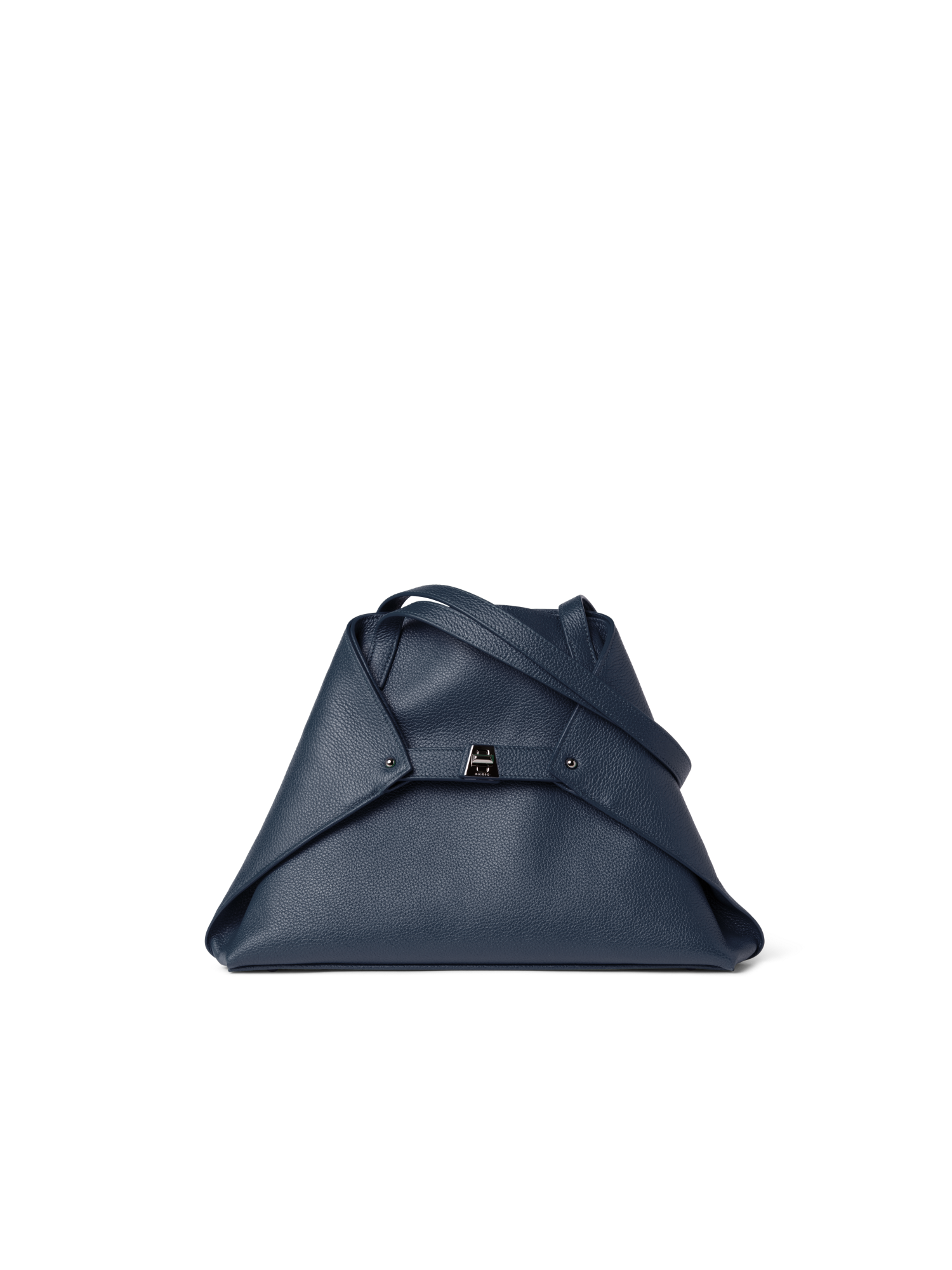 Designer Ai Small Shoulder Tote - navy - blue