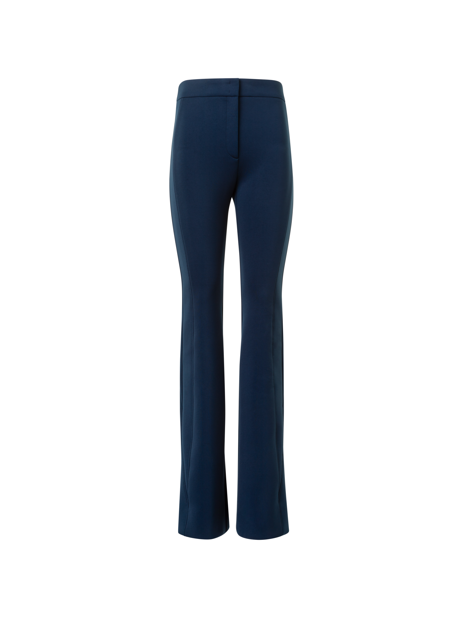 Designer Bootcut Techno Neoprene Pants - neutral - navy - blue
