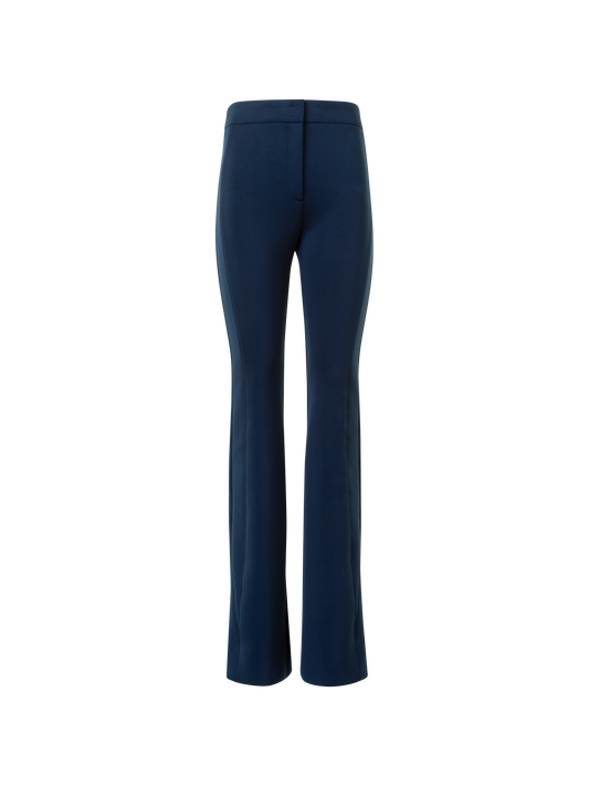 Designer Bootcut Techno Neoprene Pants - neutral - navy - blue