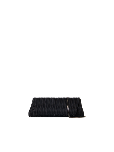 Designer Anouk Small Trapezoid Clutch - black