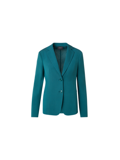 Designer Tailored Blazer in Cotton Silk Double-Face - green