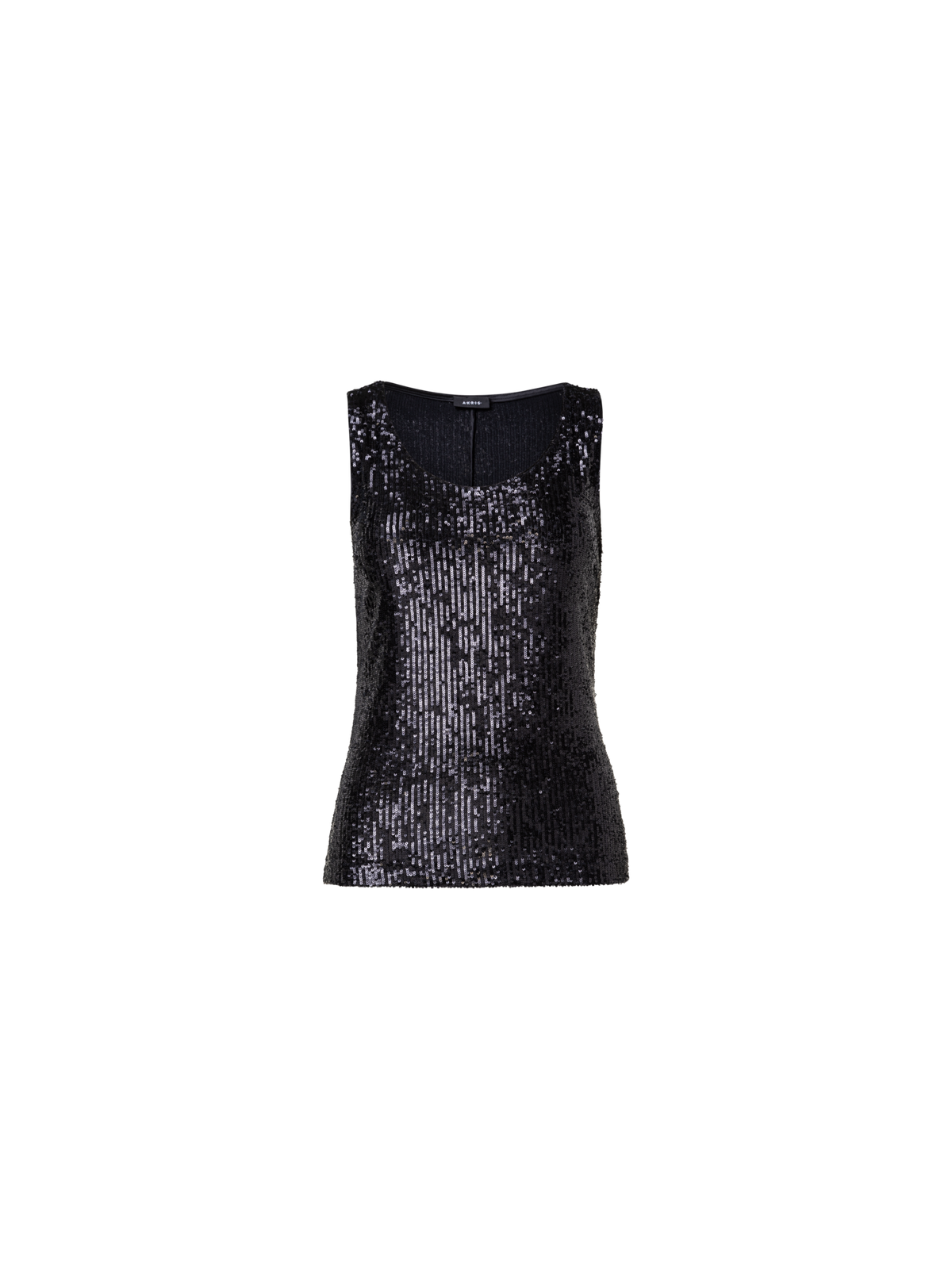 Designer Sequins Tank Top - black