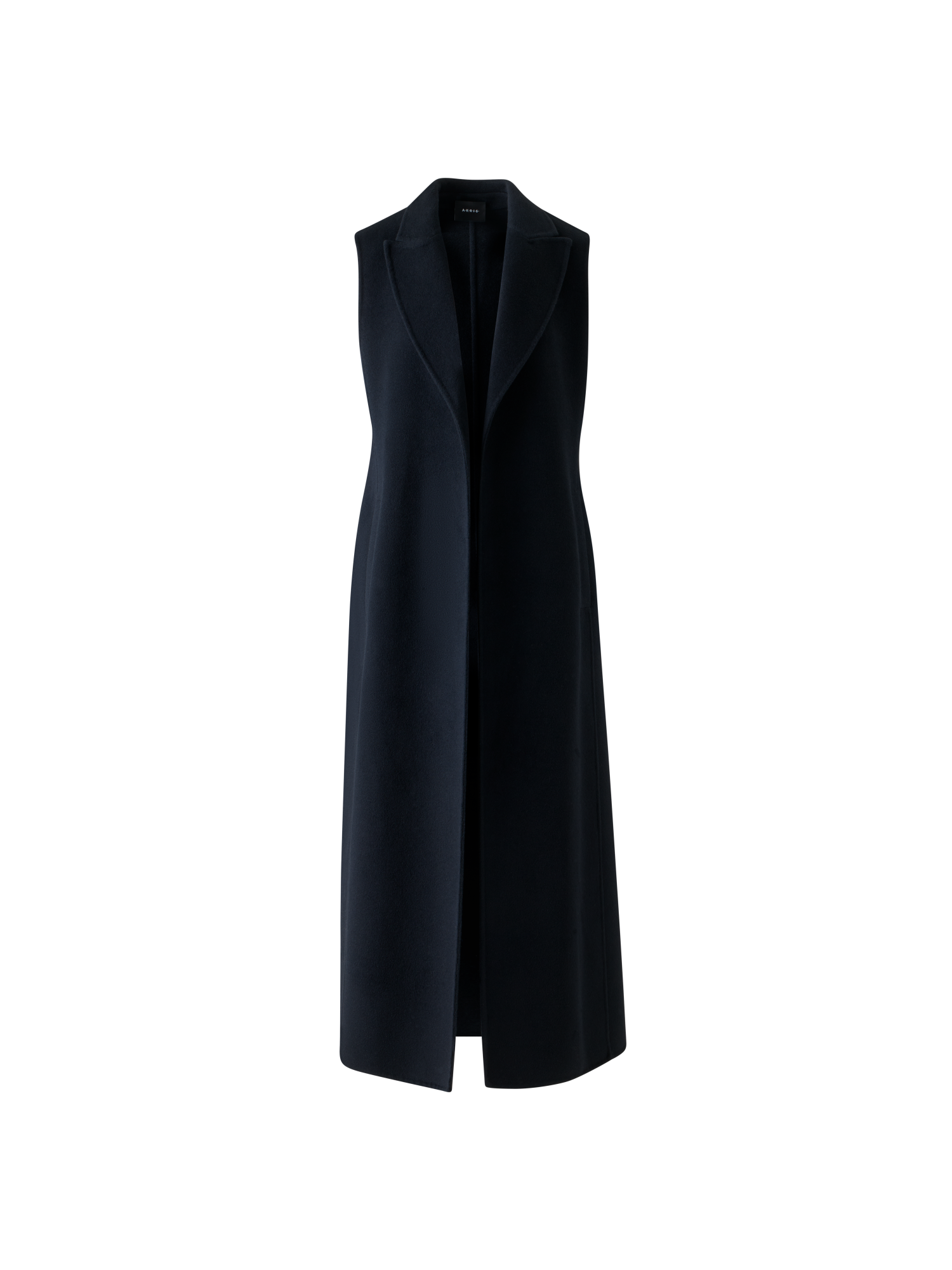 Designer Duo Coat - Vest and Bolero with Feather Detail - black - neutral