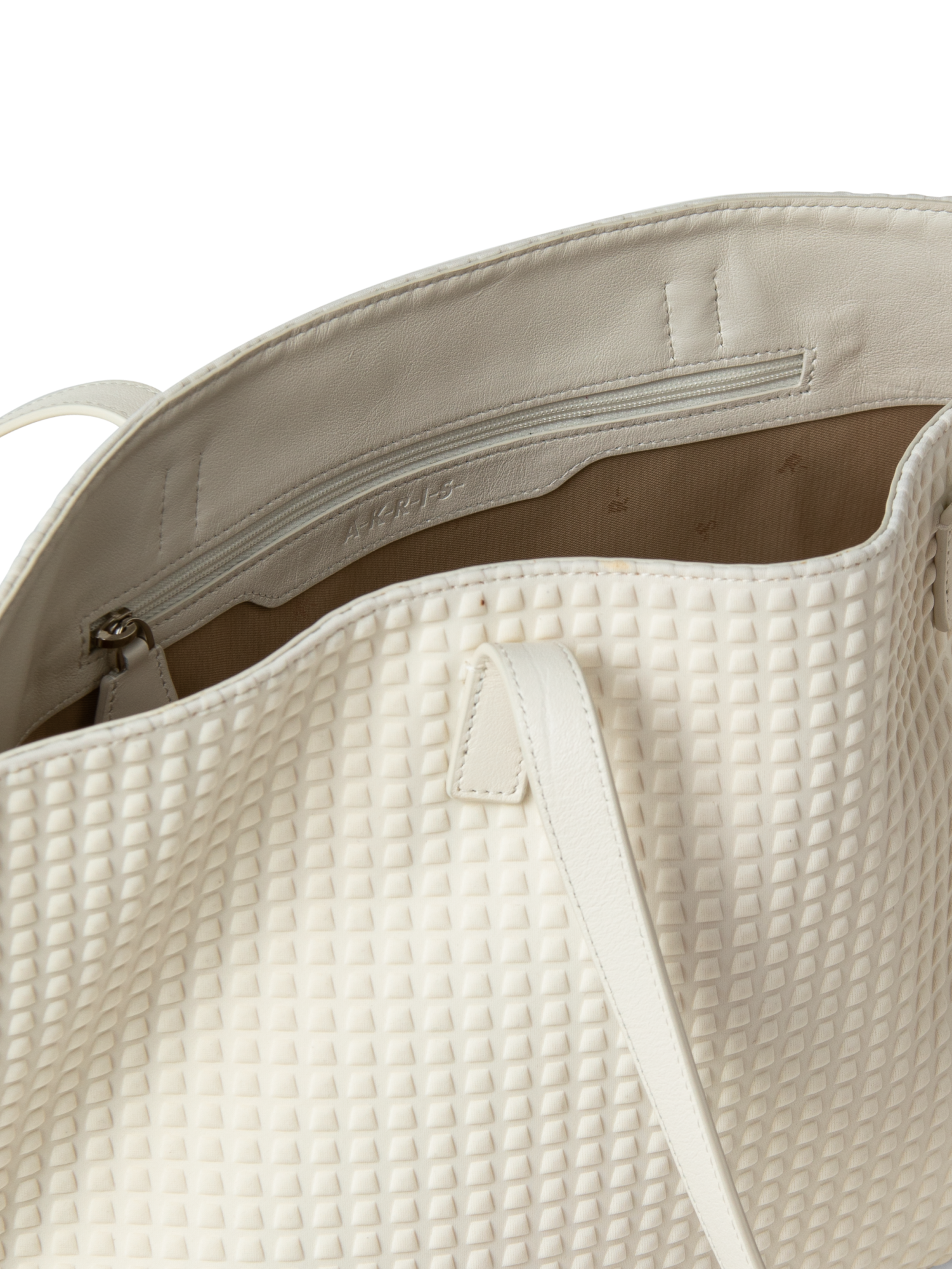 Designer Ai Small Shoulder Tote - neutral - white