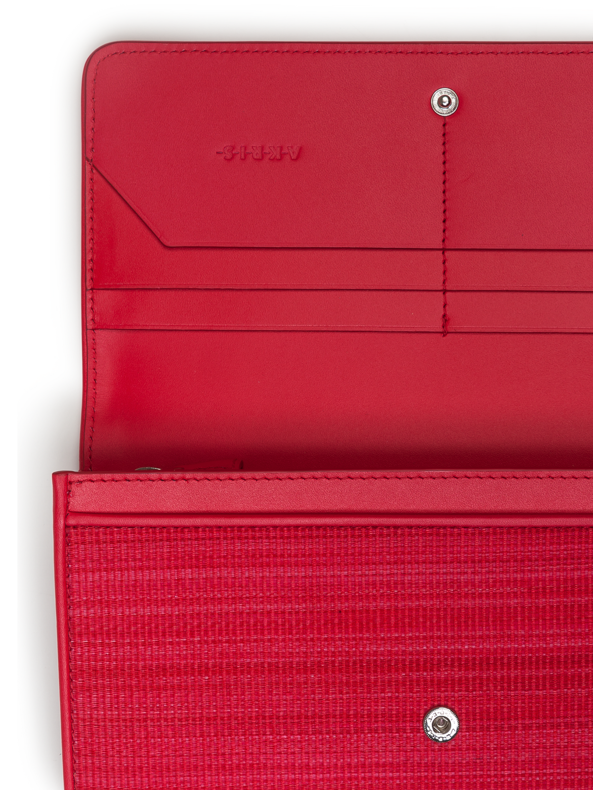 Designer Long Flap Wallet - brown - ecru - beige - red - pink - gold