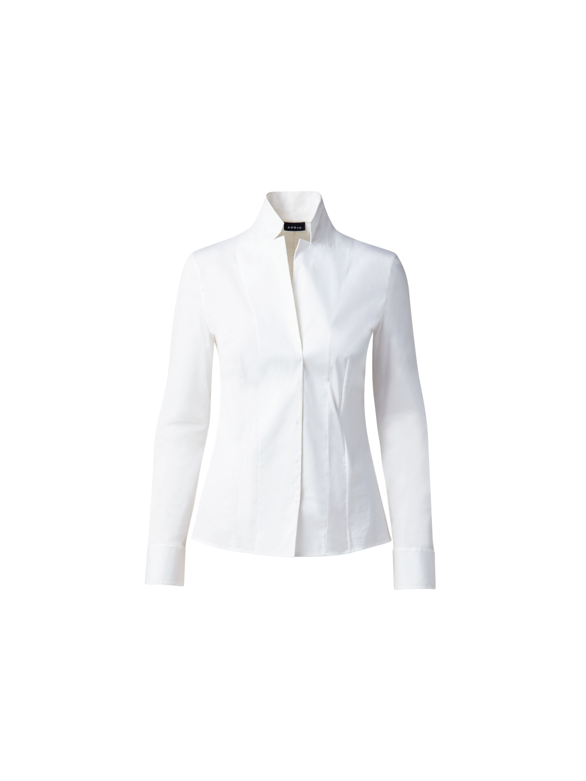 Designer Cotton Stretch Blouse - white