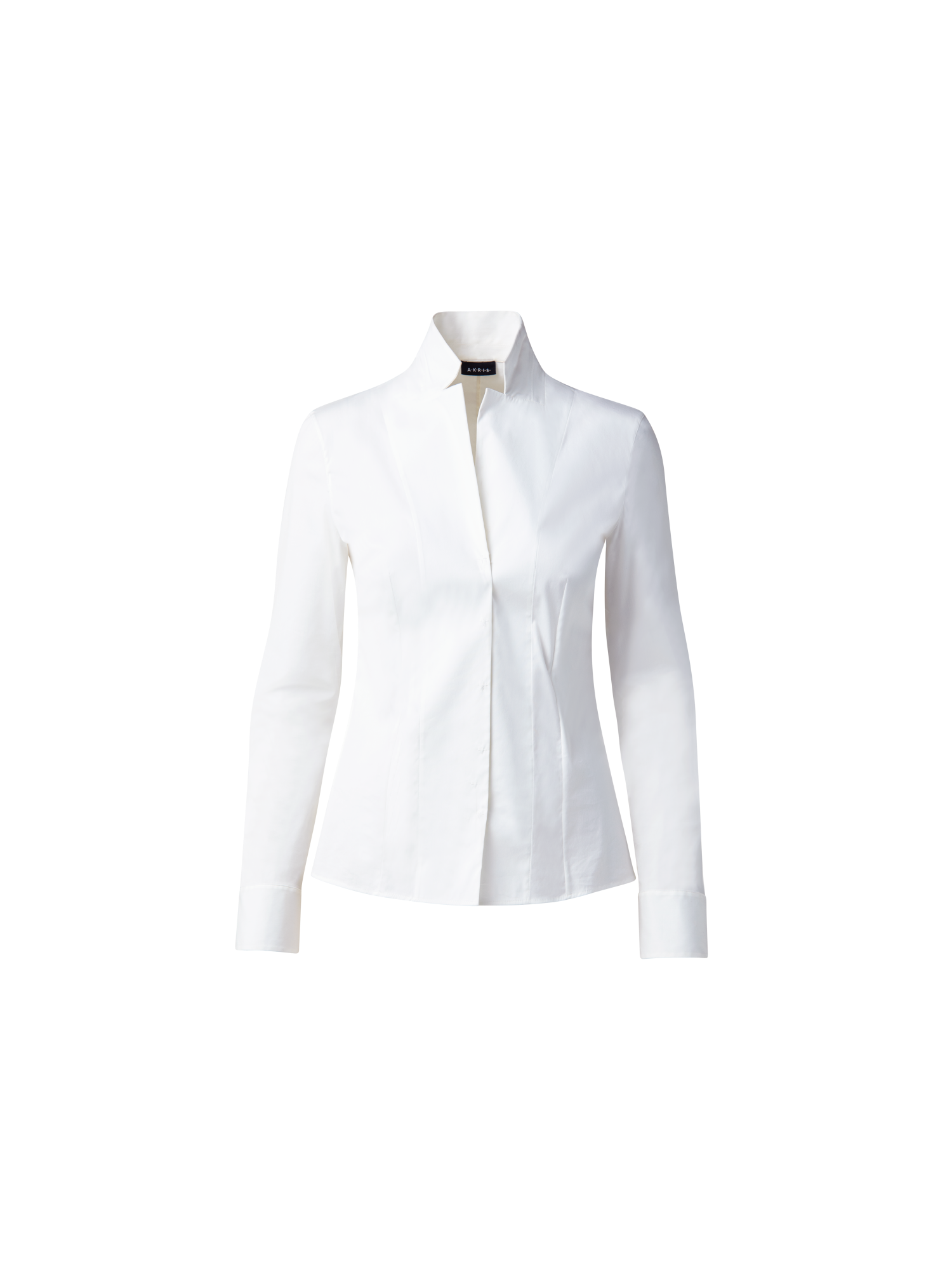 Designer Cotton Stretch Blouse - white