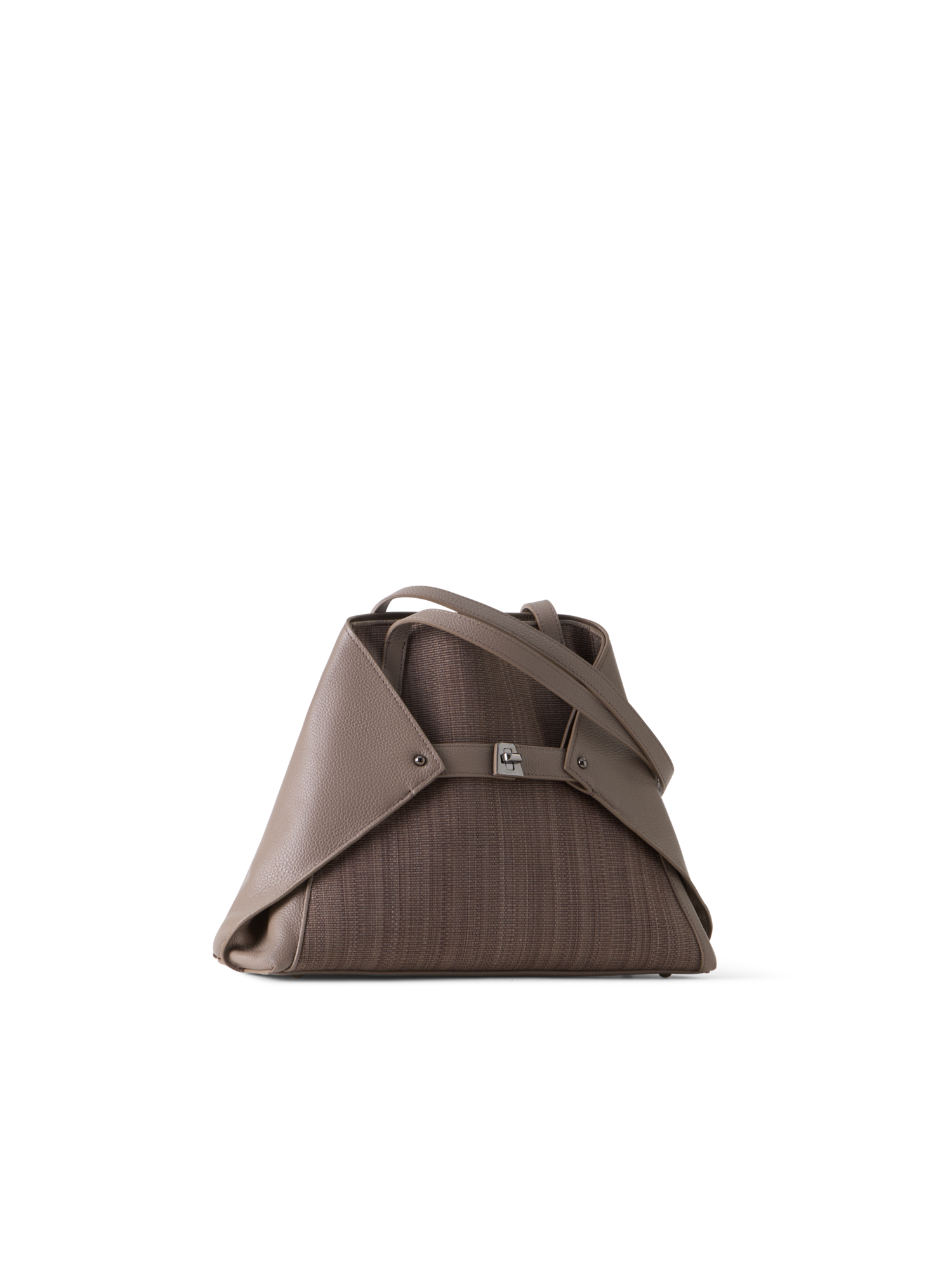 Designer Ai Small Shoulder Tote Bag - brown