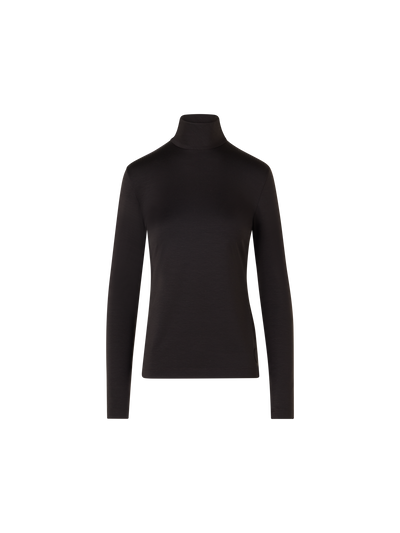 Designer Mock Neck Shirt in Modal Jersey - brown