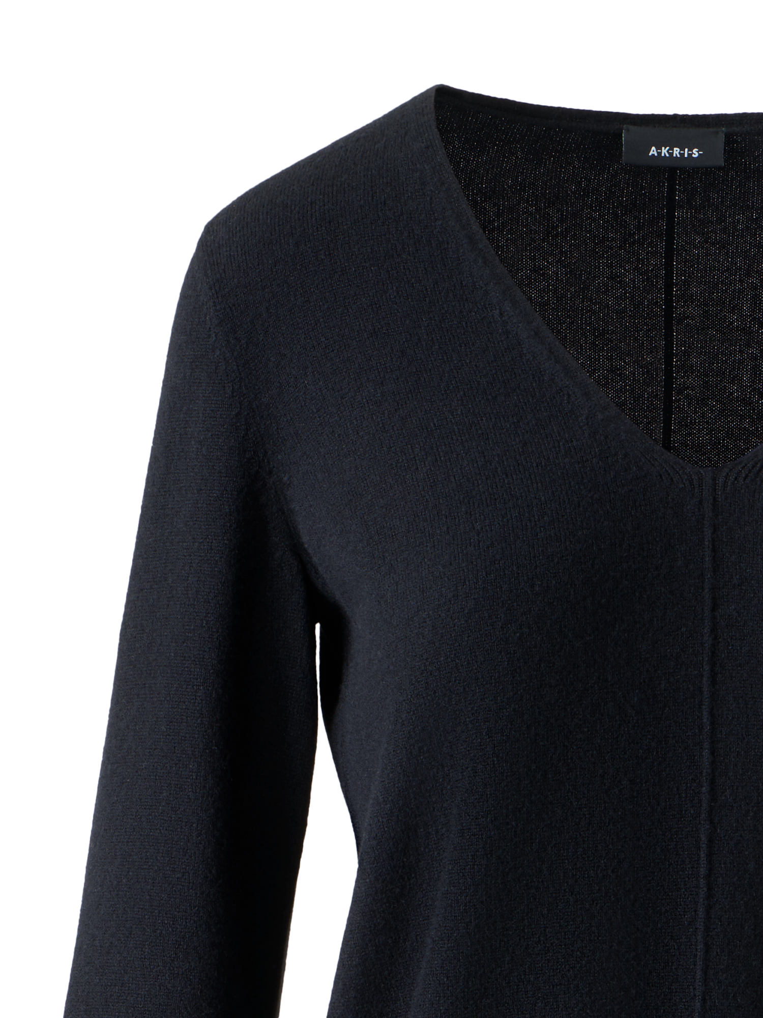 Designer 100% Cashmere V-Neck Knit Sweater - black - neutral - navy - blue - beige