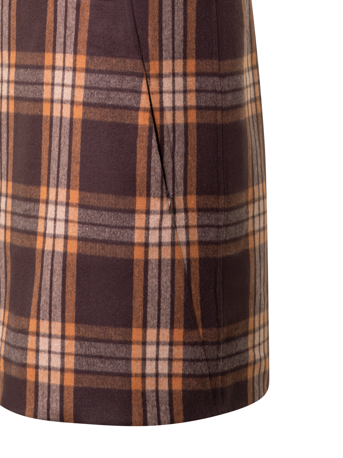 Designer Silk Sheath Dress - Check Reversible to Solid - brown - multicolor