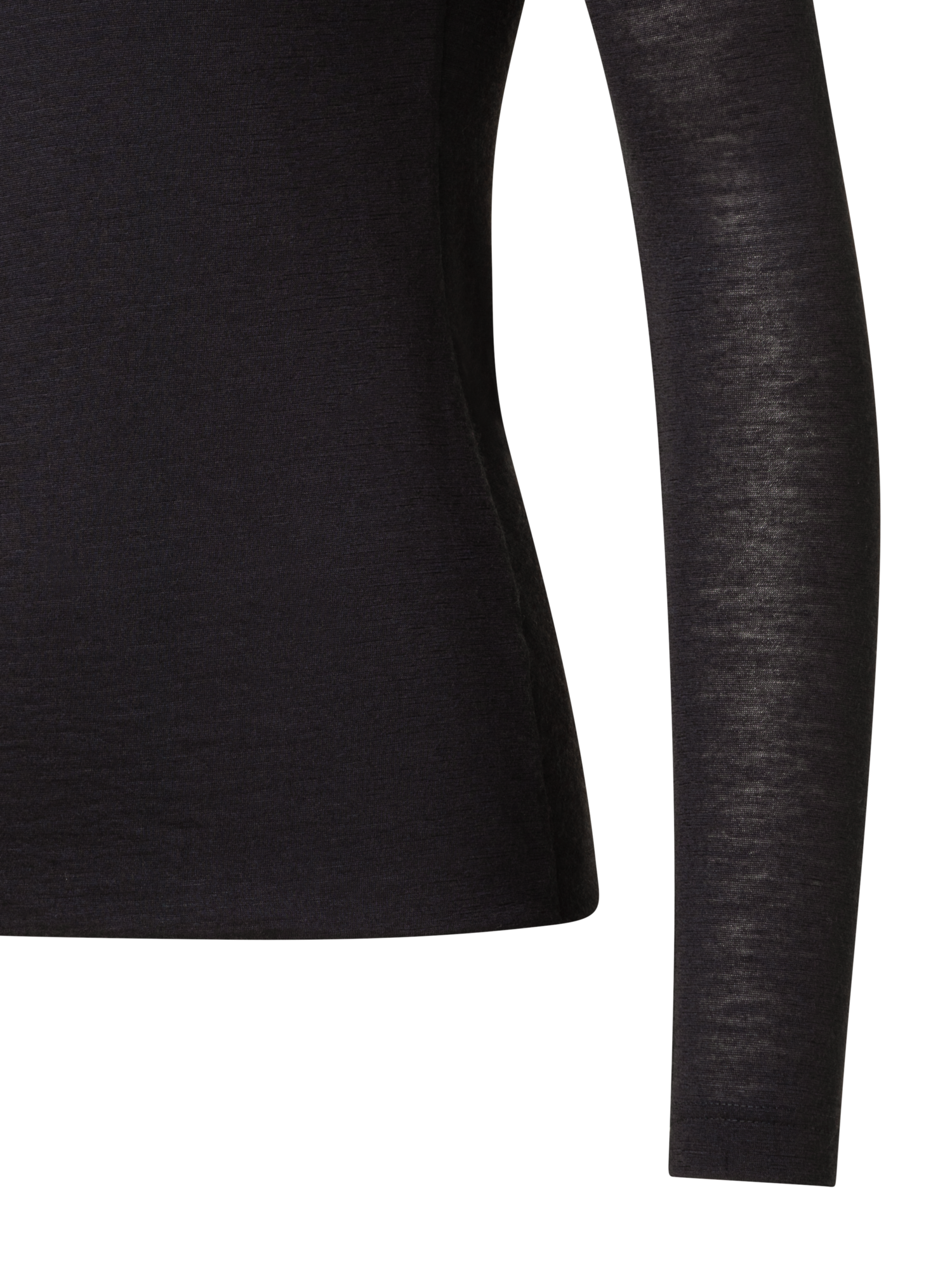 Designer Shirt from Cashmere Silk Jersey  - black