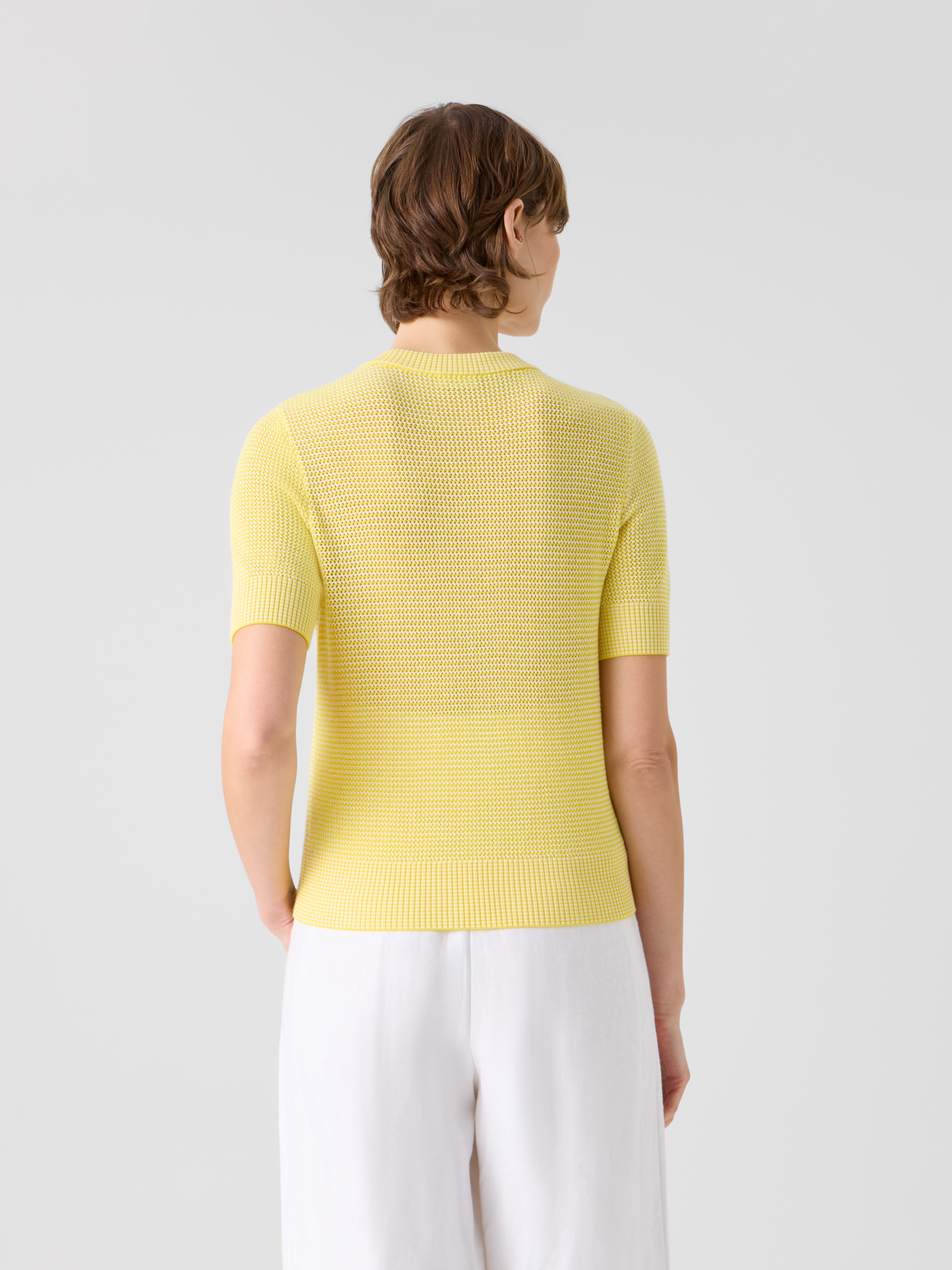 Designer Merino Wool Cropped Bolero Cardigan - yellow 