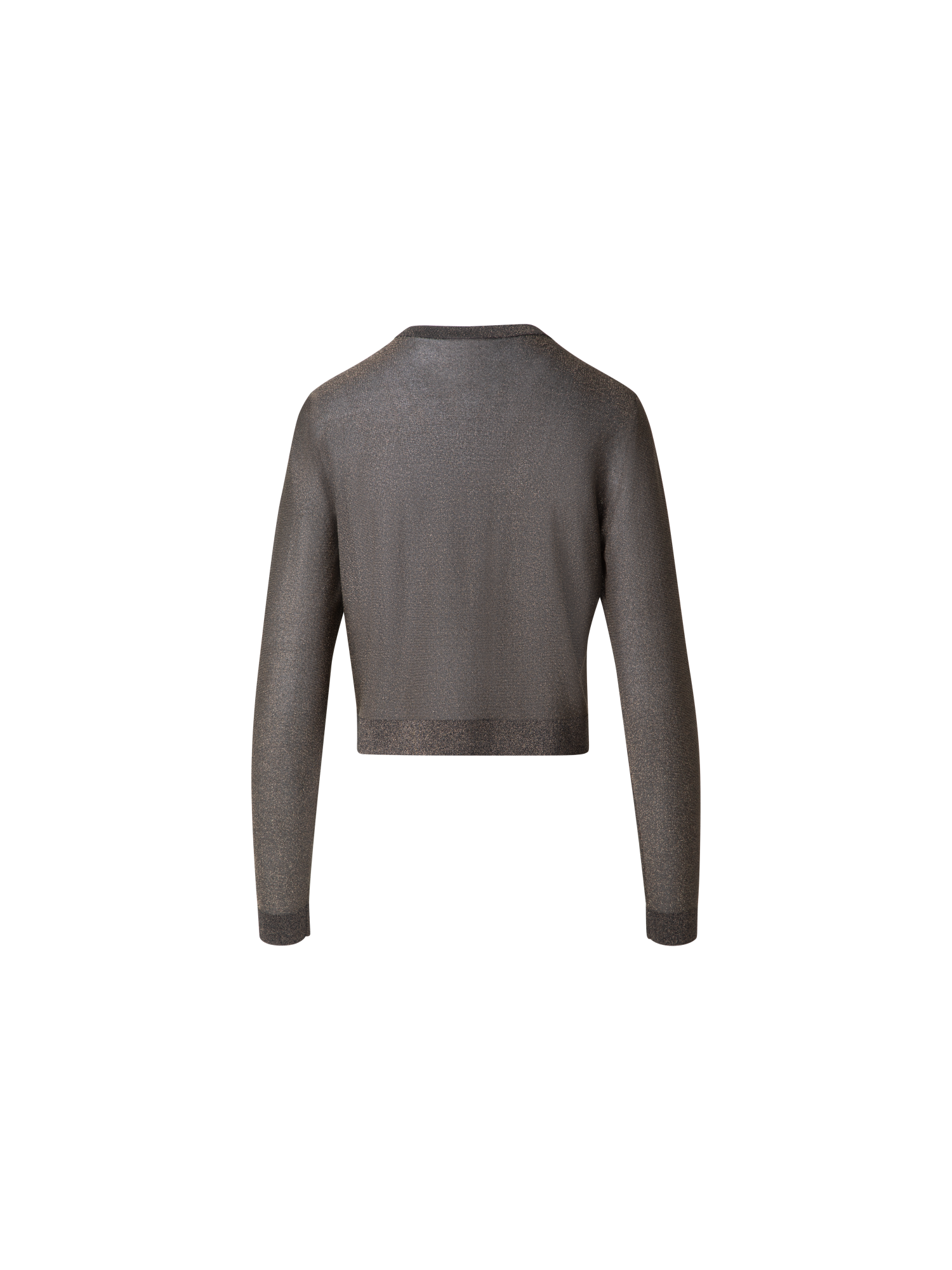 Designer Silk Cardigan with Golden Lurex - black - gold