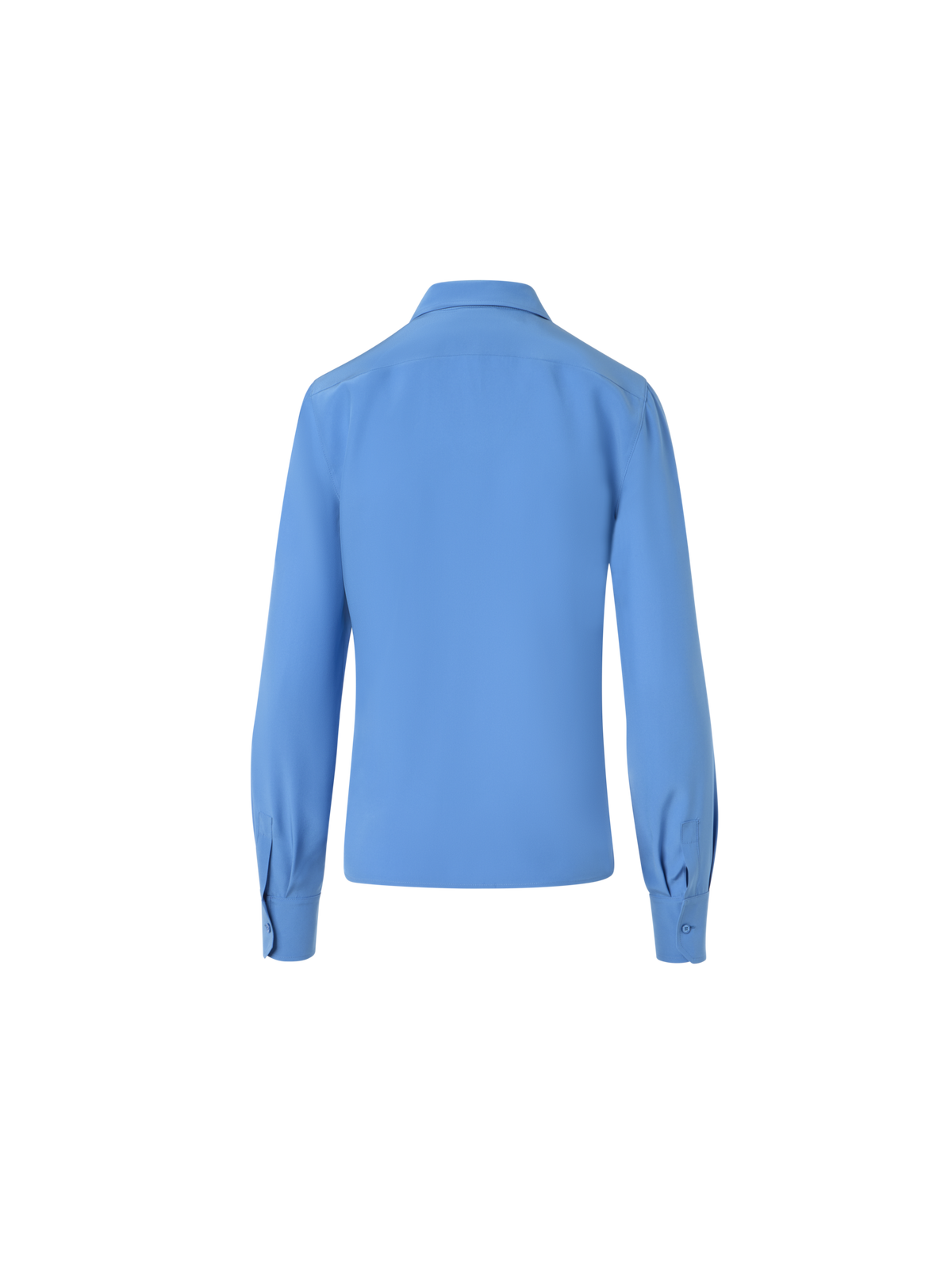 Designer Silk Crêpe Tunic Blouse - blue