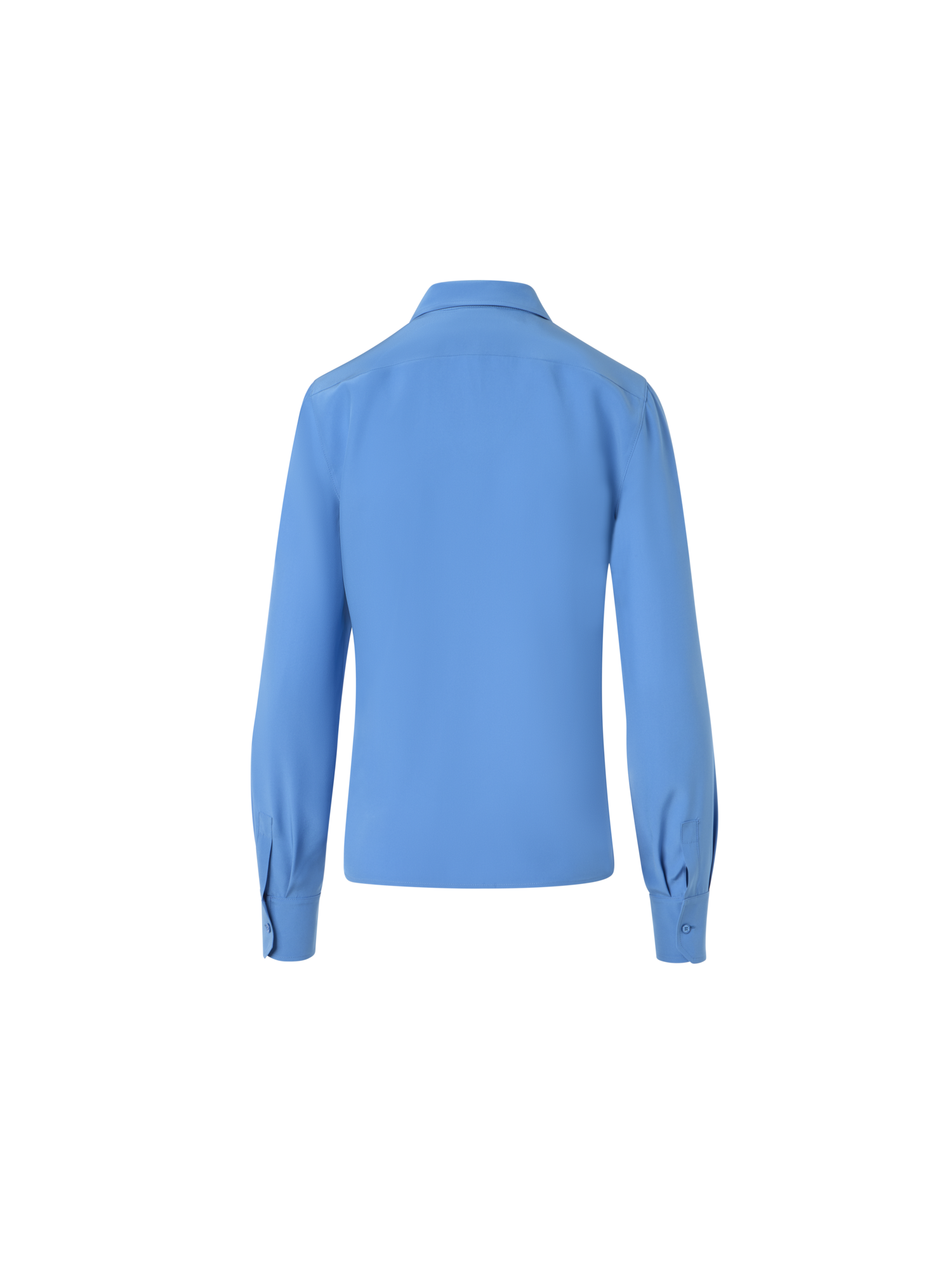 Designer Silk Crêpe Tunic Blouse - blue