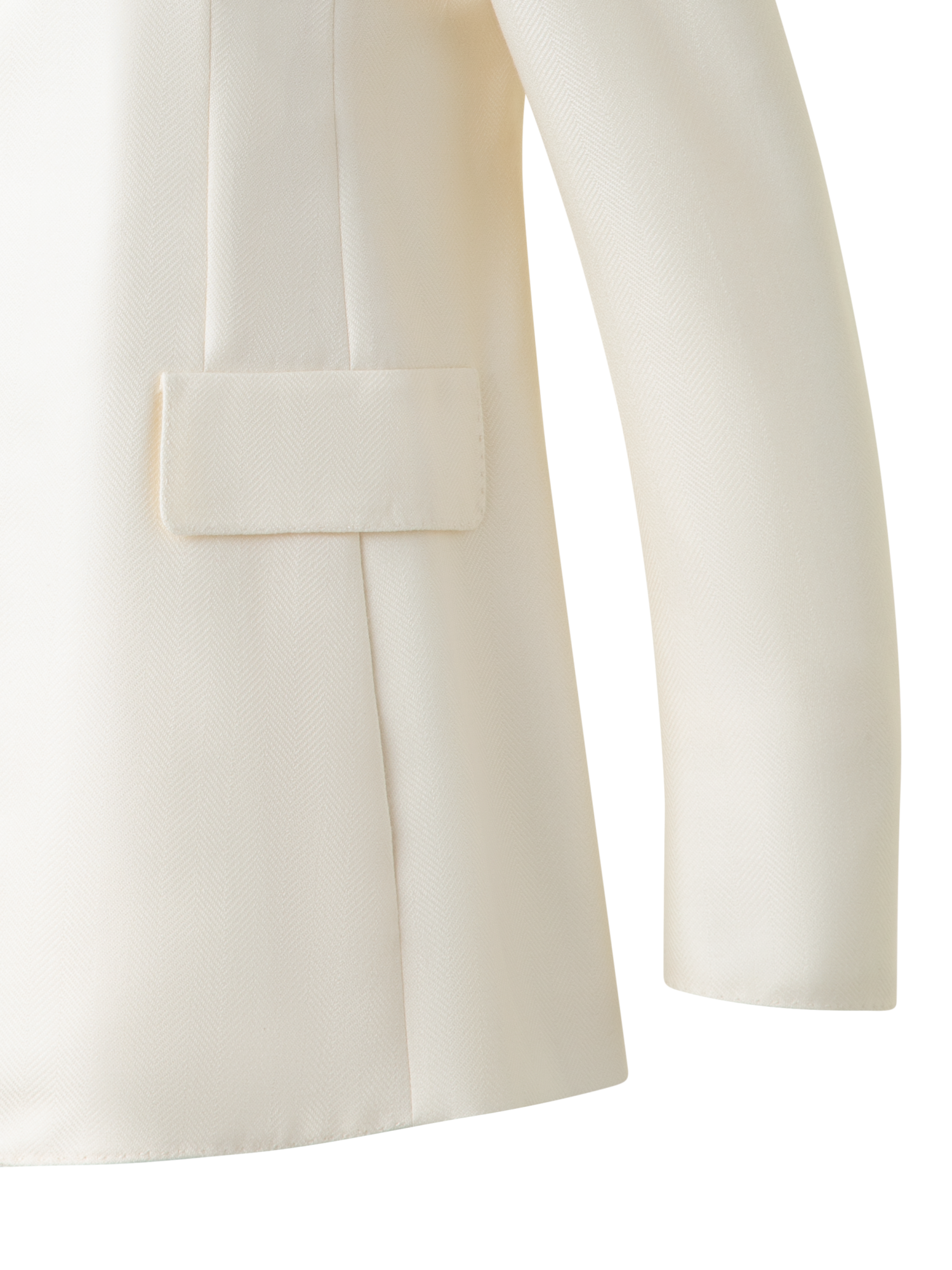 Designer Single Breasted Cashmere Blazer - neutral - ecru - white