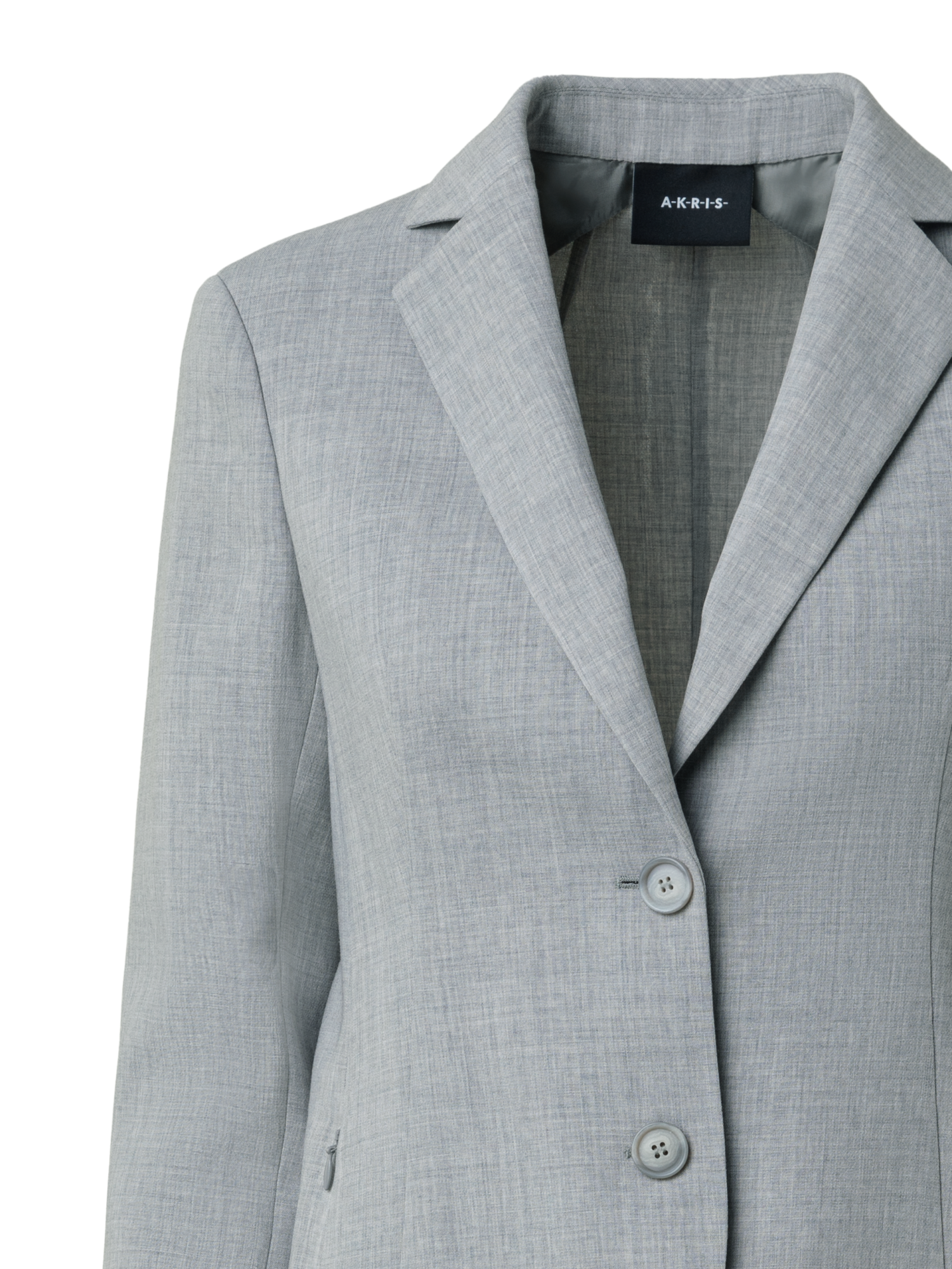 Designer Jacket from Wool Double-Face Stretch - grey