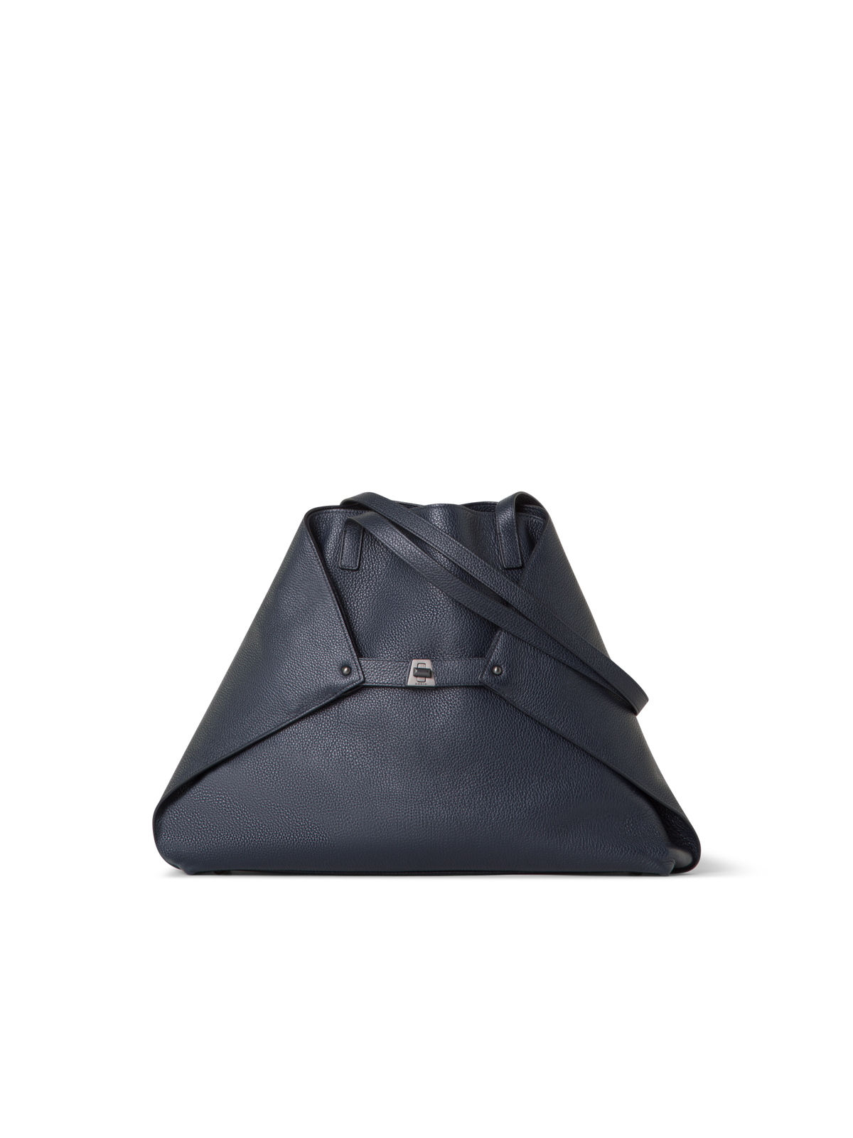 Designer Ai Medium Shoulder Tote - navy - blue