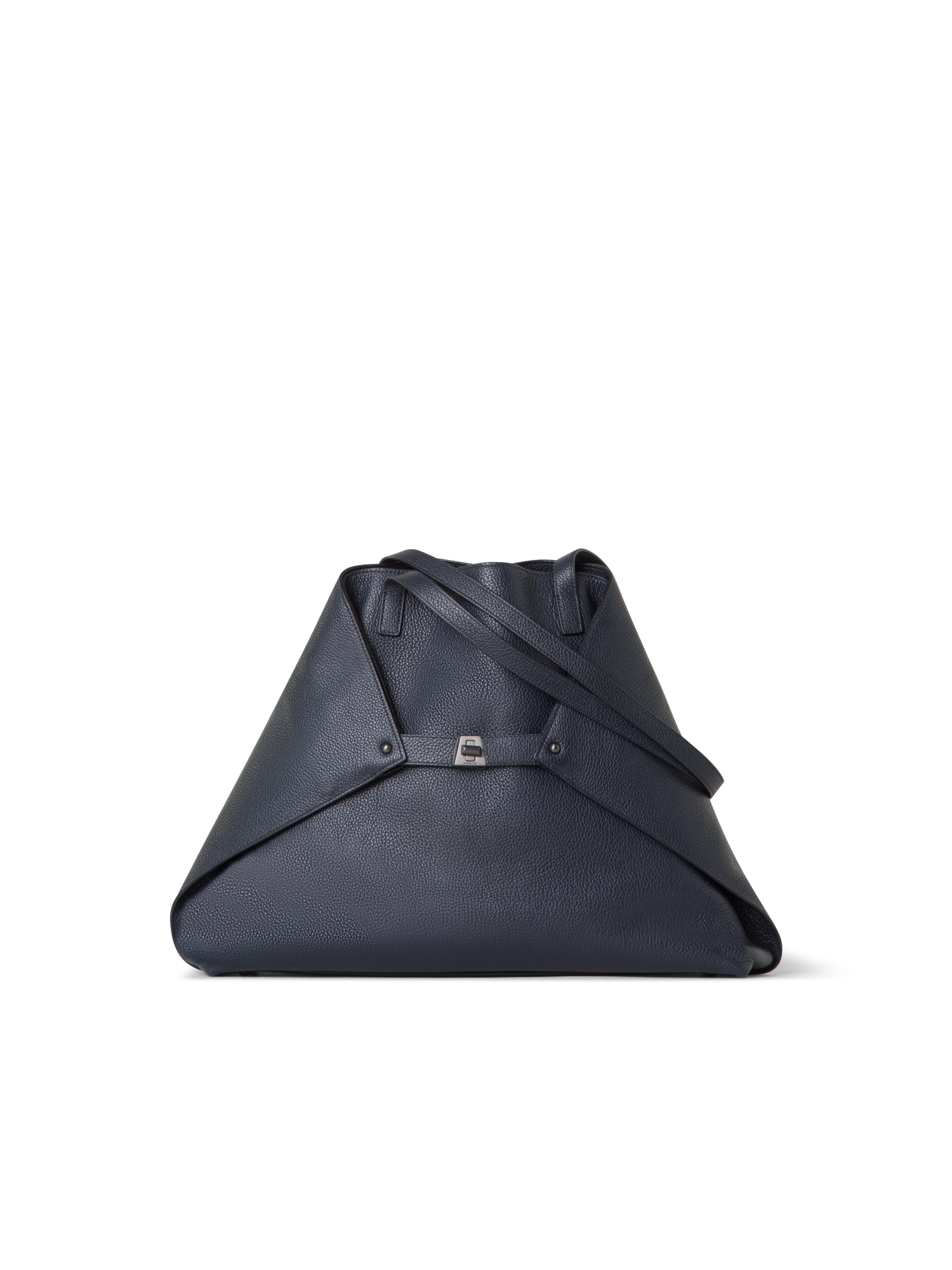 Designer Ai Medium Shoulder Tote - navy - blue