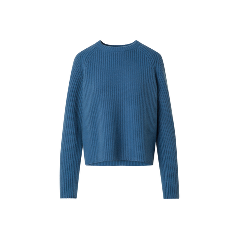 Gerippter Boxy-Kaschmirpullover