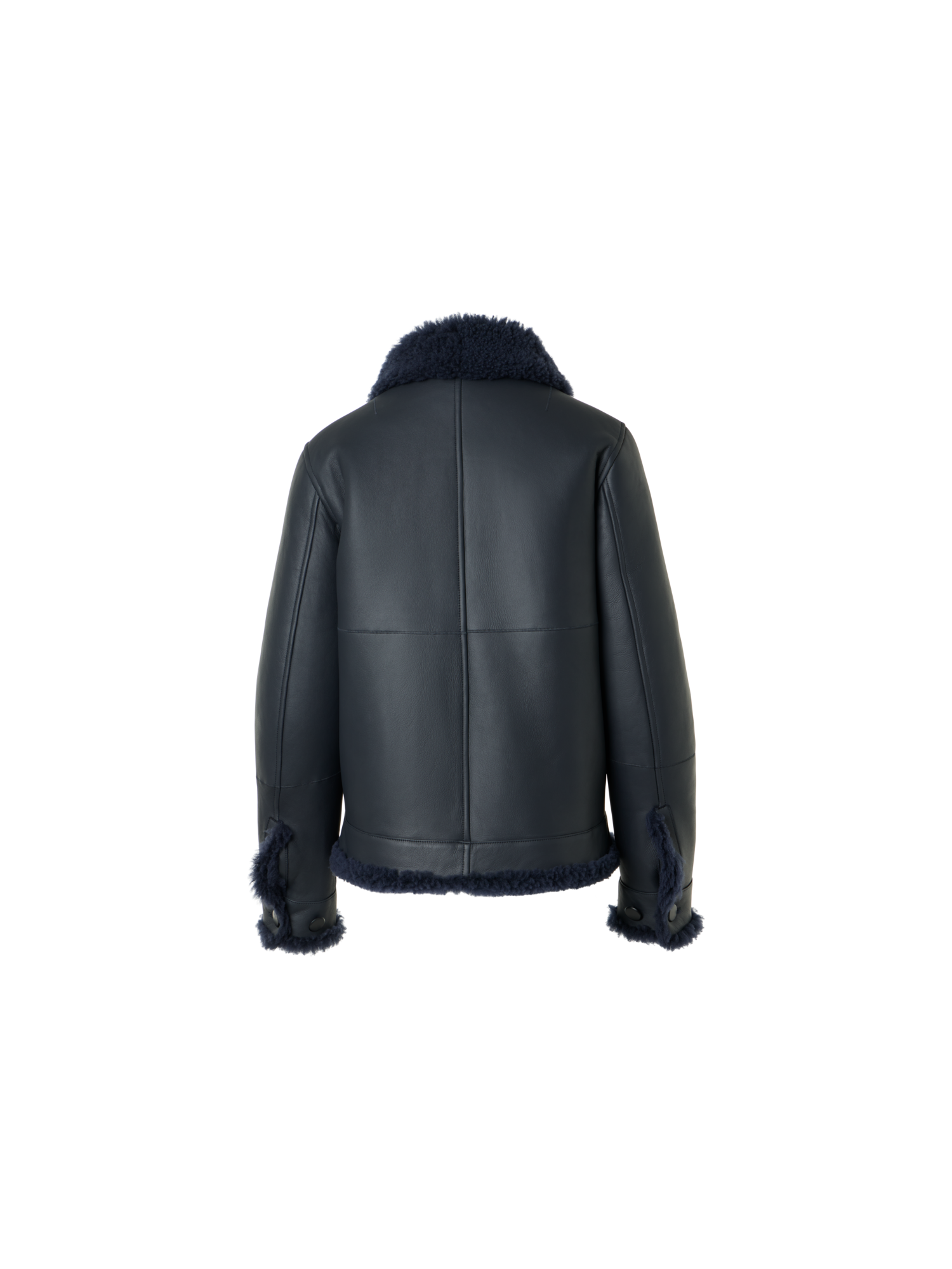 Designer Oversized Shearling Jacket with Curly Merinillo - black - neutral