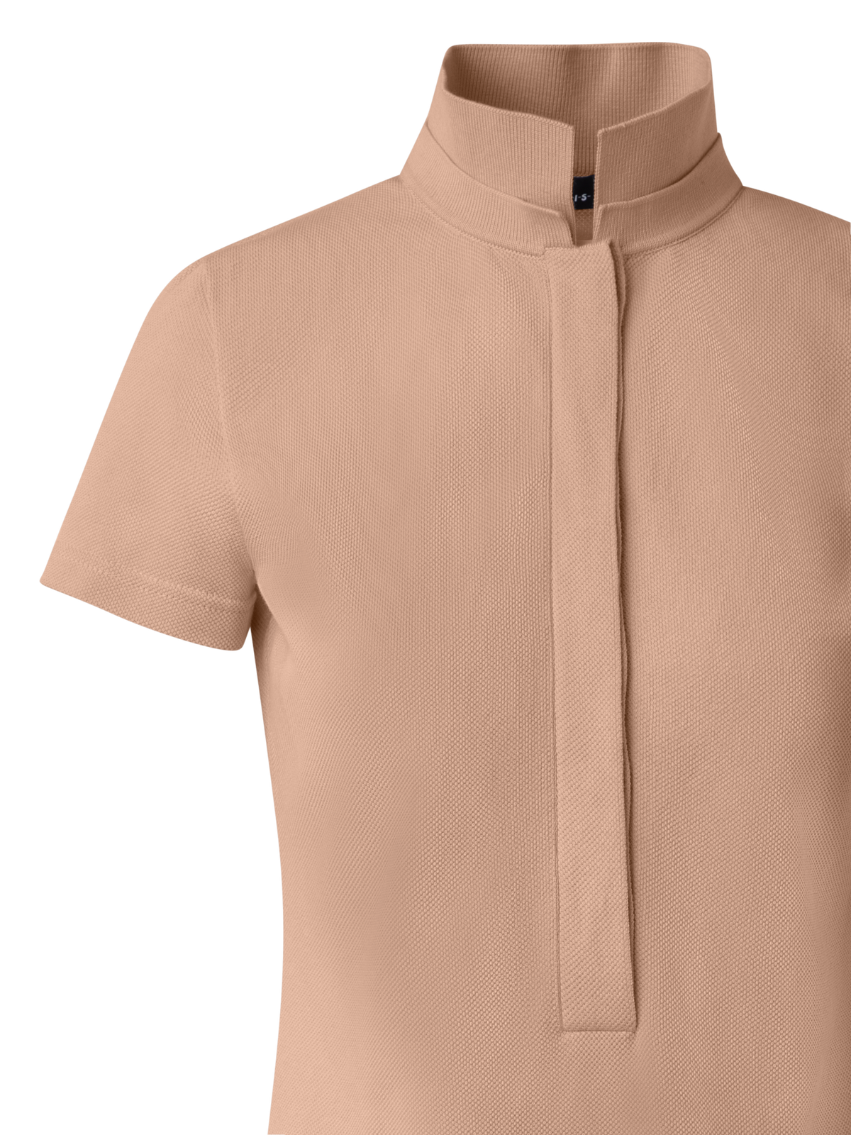 Designer Cotton Knit Polo Shirt - neutral - beige