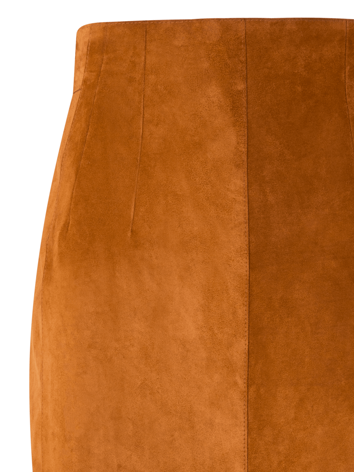 Designer Pencil Skirt in Suede - neutral - brown