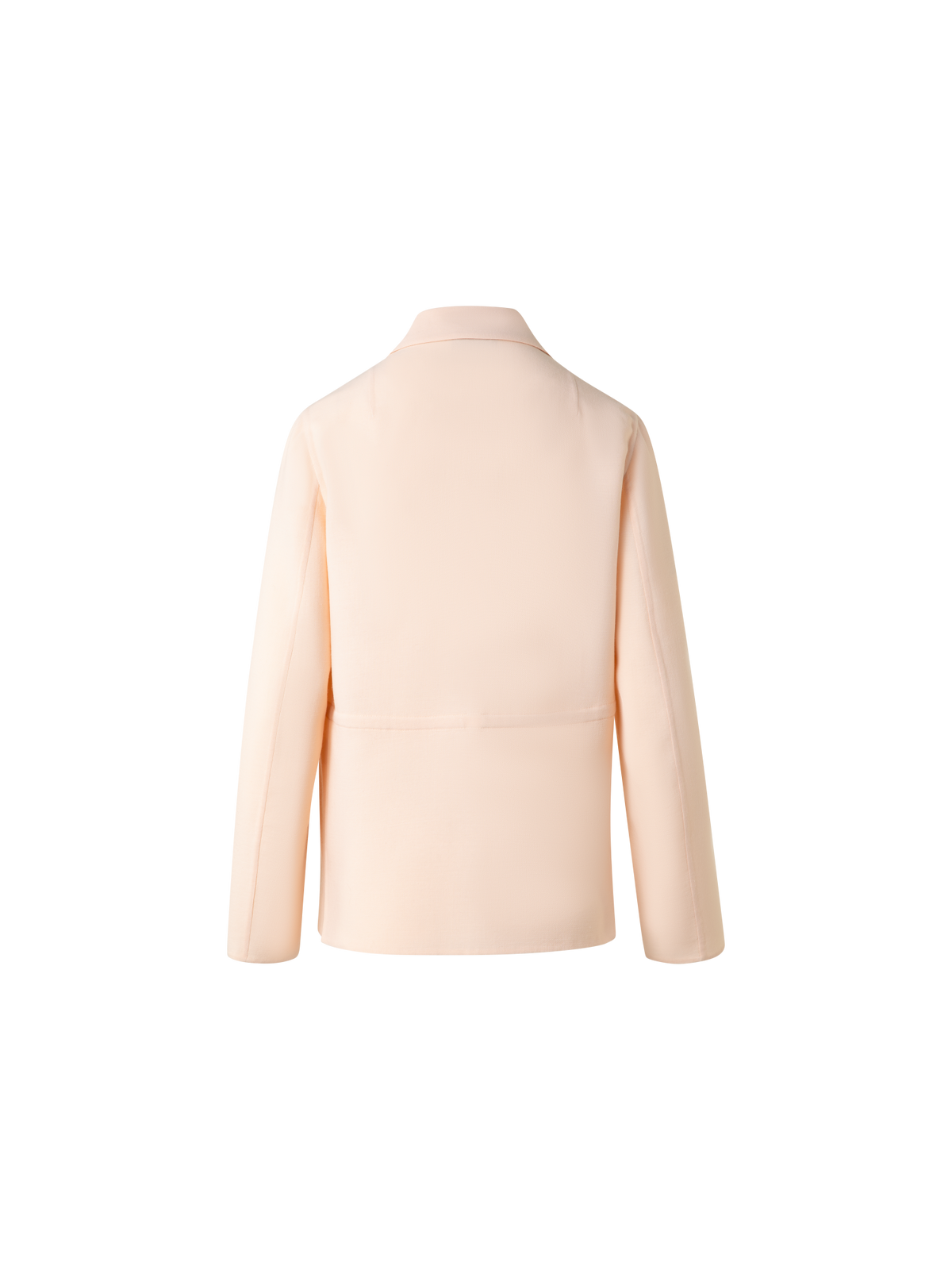 Designer Drawstring Shirt Jacket in Wool Double-Face - pastel - pink