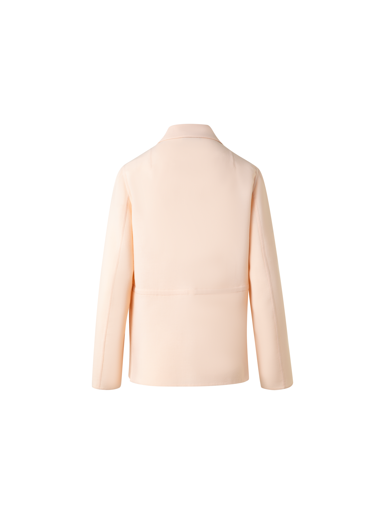 Designer Drawstring Shirt Jacket in Wool Double-Face - pastel - pink