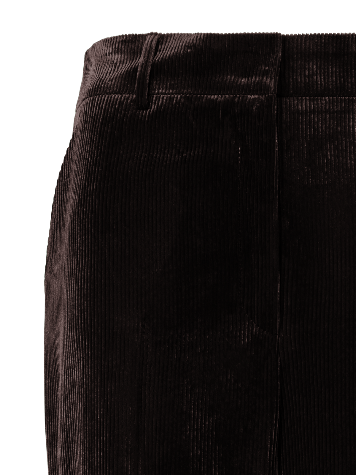 Designer Wide Leg Pants in Fluid Corduroy - brown